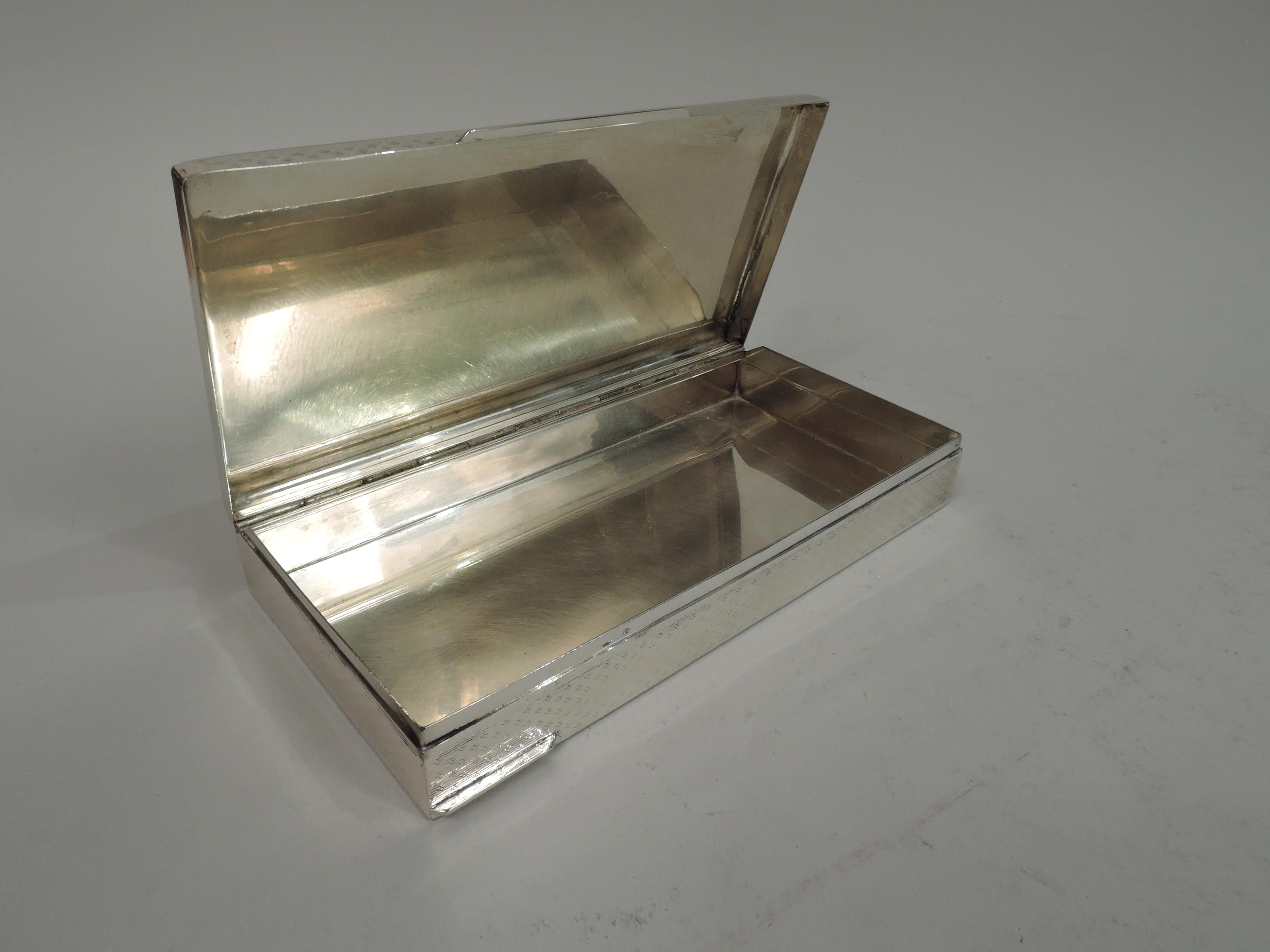 Italienische Mid-Century Modern Silber Box im Zustand „Gut“ im Angebot in New York, NY