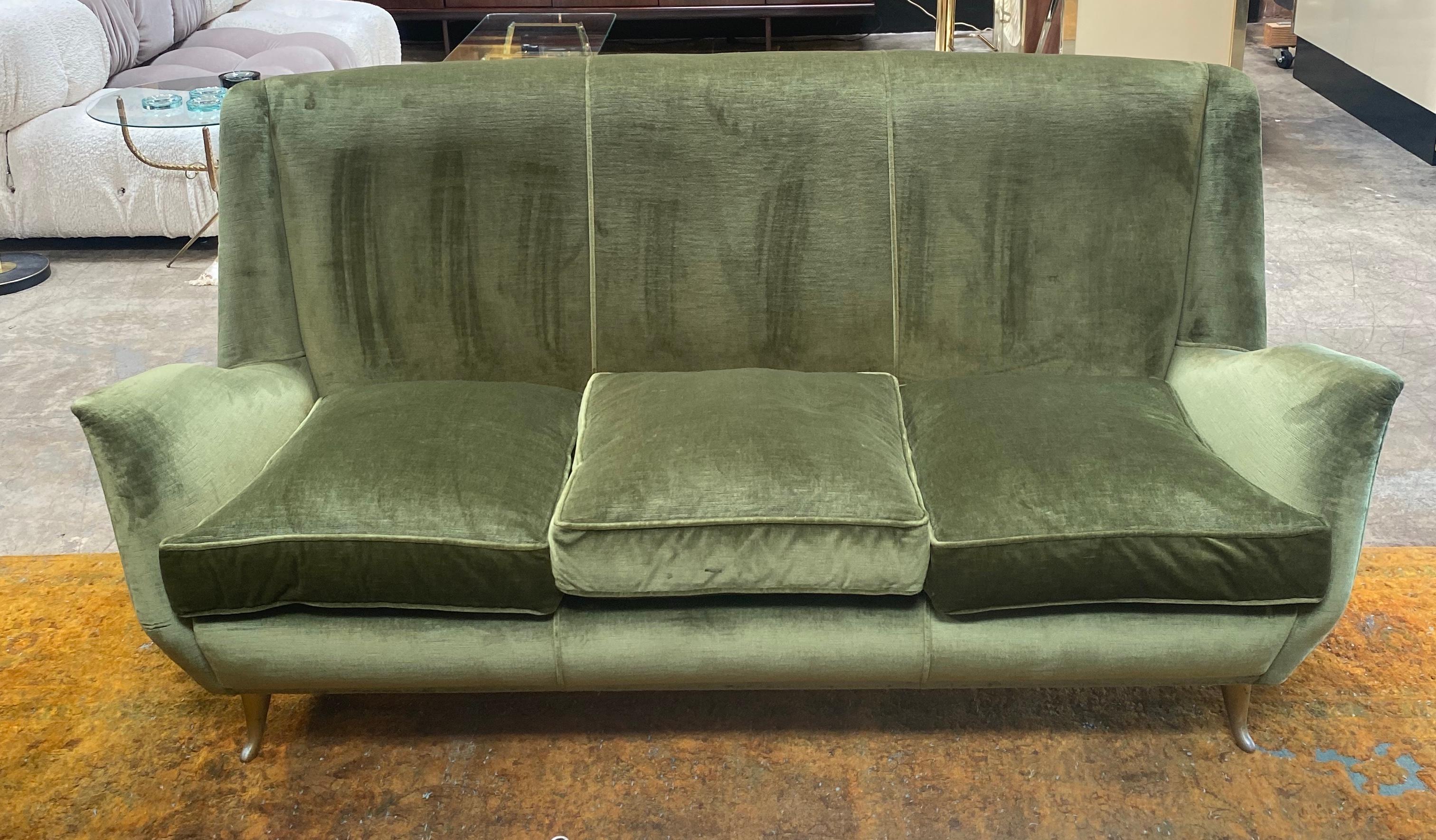 Mid-Century Modern Italian Midcentury Modern Sofa by ISA, 1955