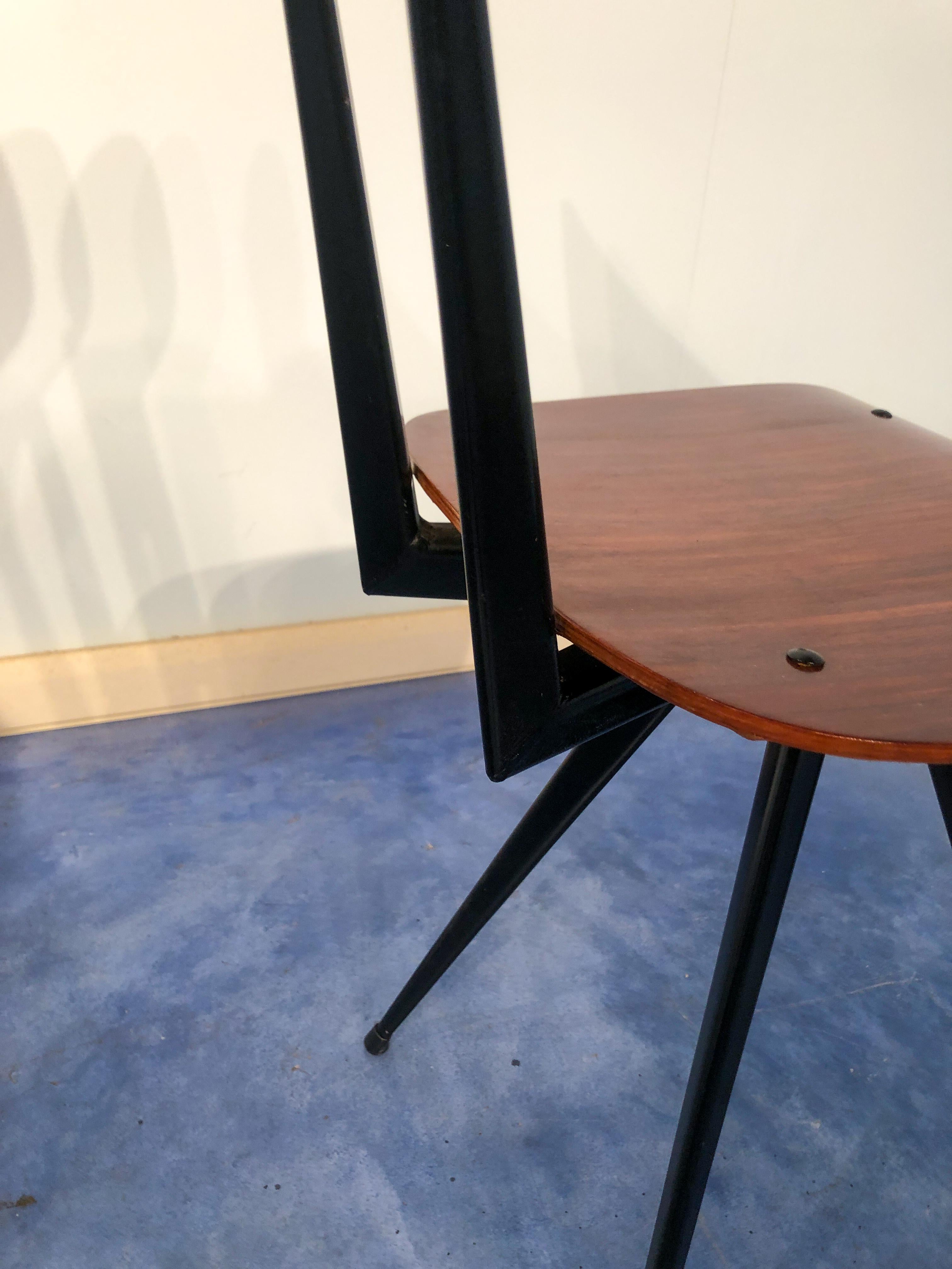 Italian Mid-Century Modern Teak Desk with Chair, 1950s 14