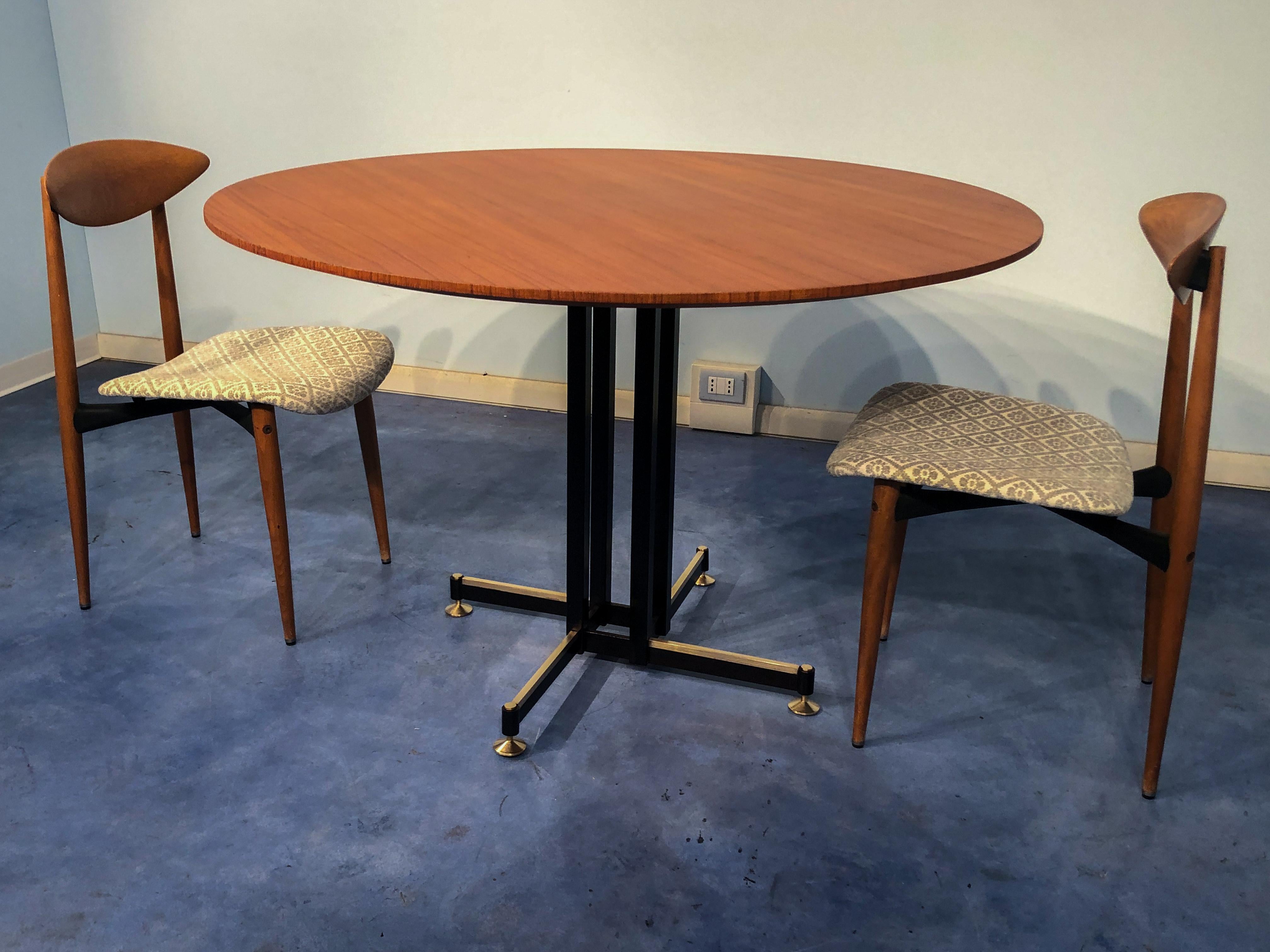 Italian Mid-Century Modern Teak Set with Sideboard, Table, Chairs, 1960s 13