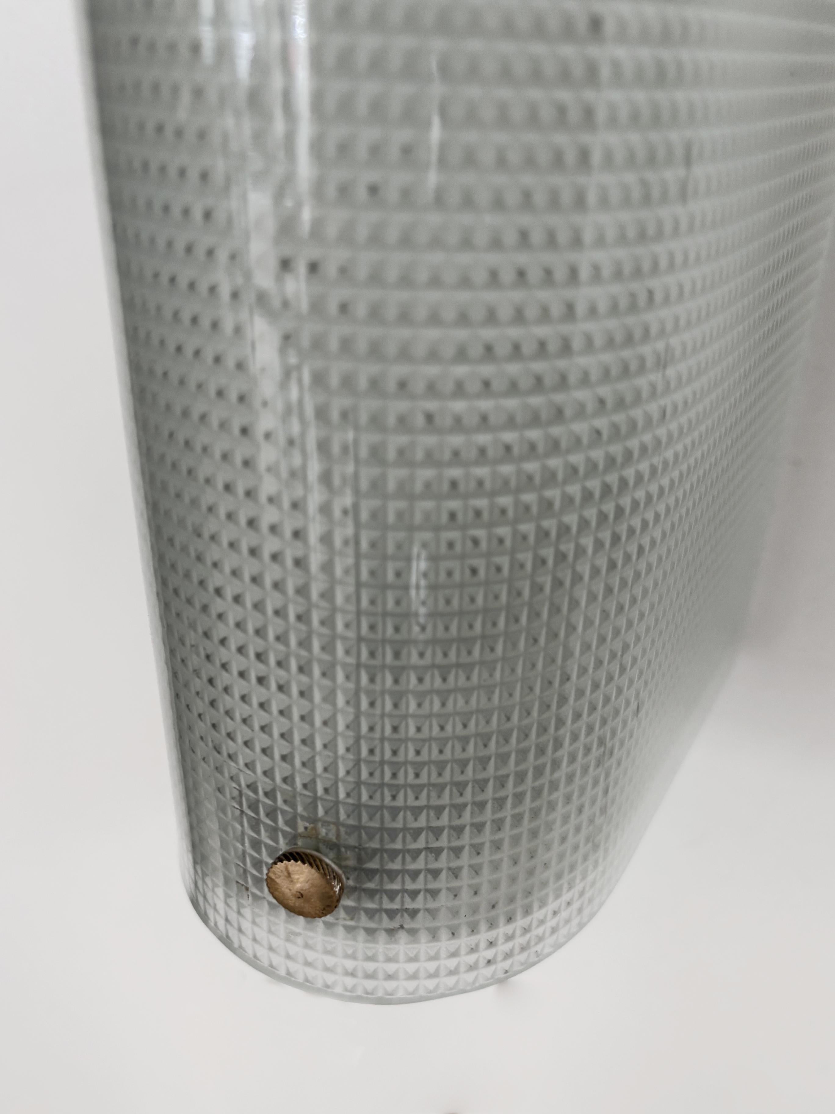 Italian Midcentury Moderrn Design Glass Sconces Wall Lights, 1950s en venta 6