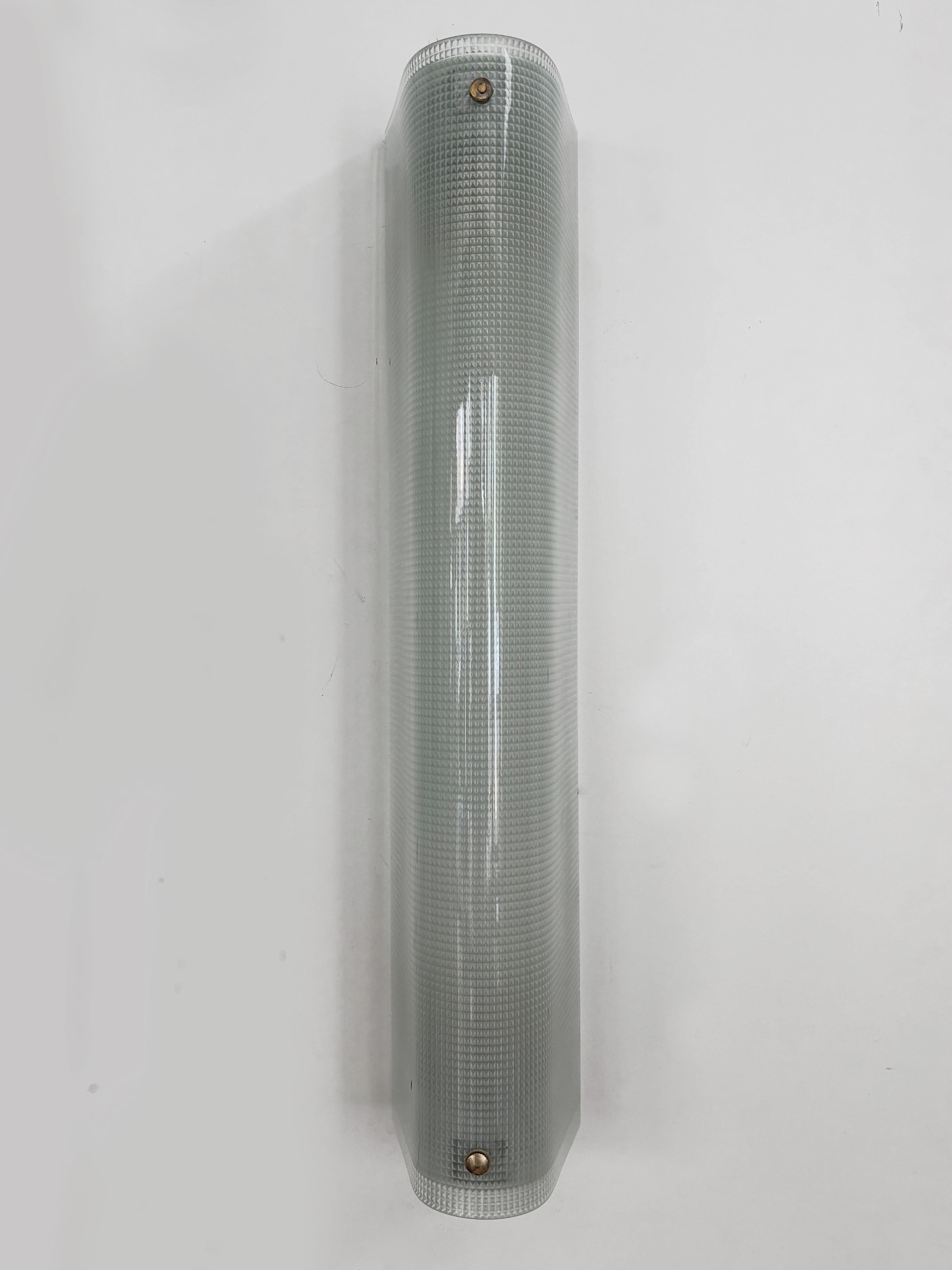 Italian Midcentury Moderrn Design Glass Sconces Wall Lights, 1950s en venta 2