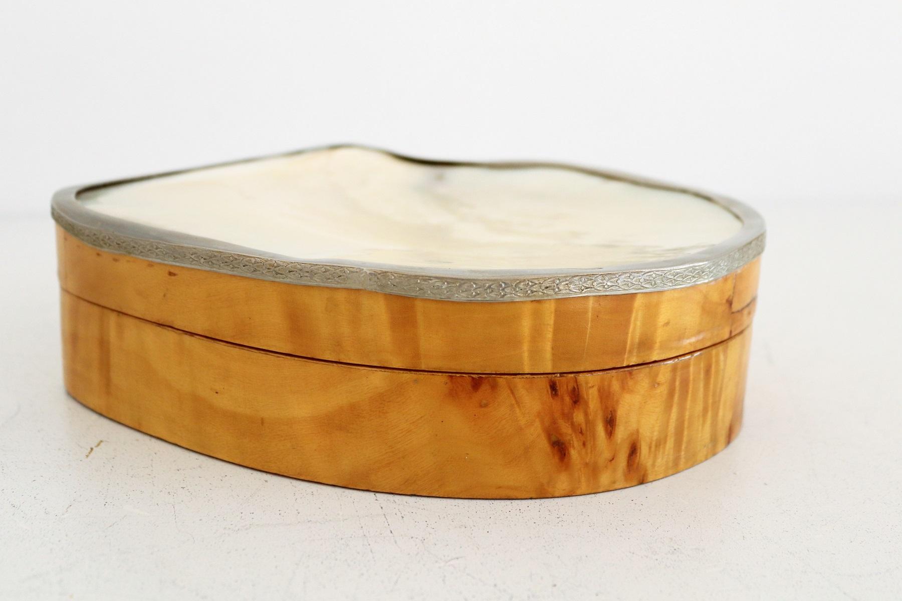 Italian Midcentury Burl Wood Jewelry Box, 1970s For Sale 1