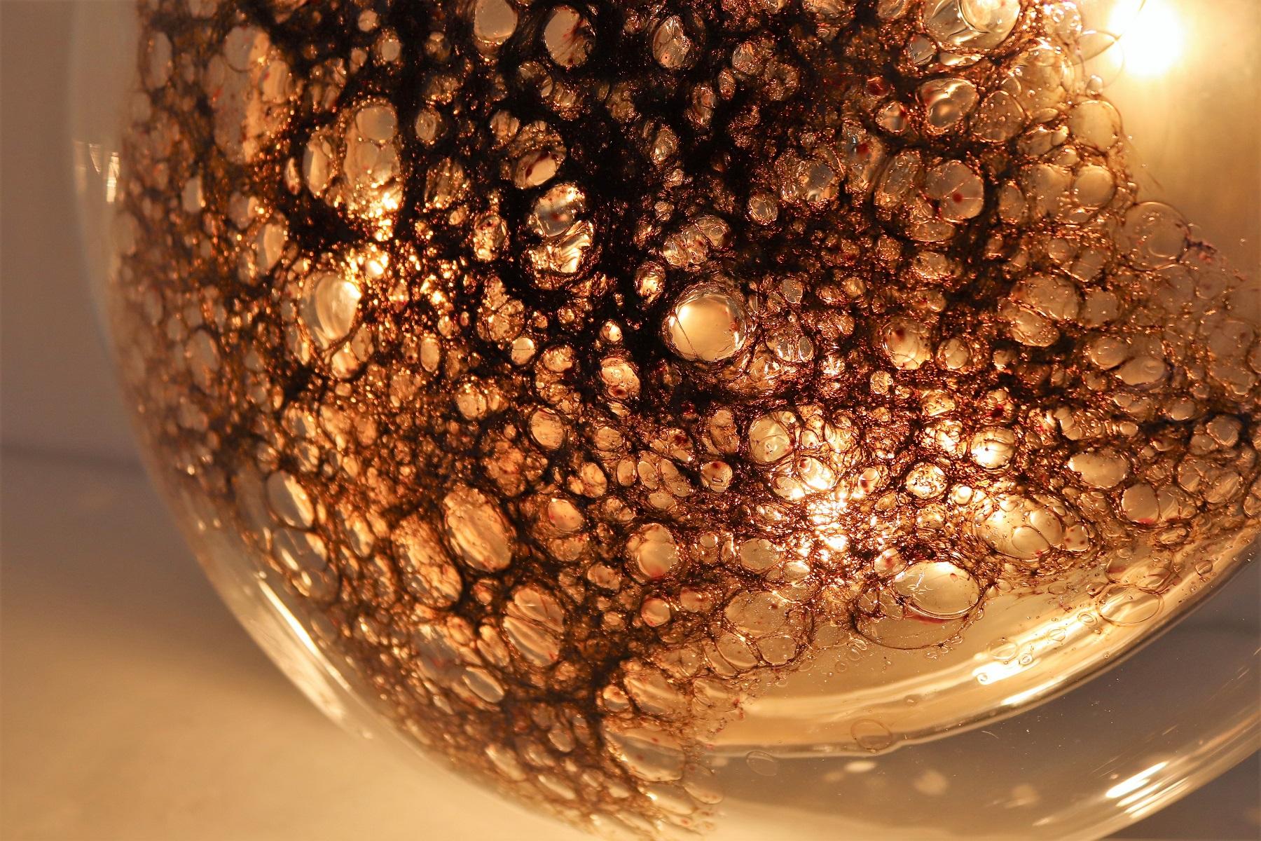 Italian Midcentury Murano Bubble Glass Flush Mount Light by La Murrina, 1970s For Sale 7