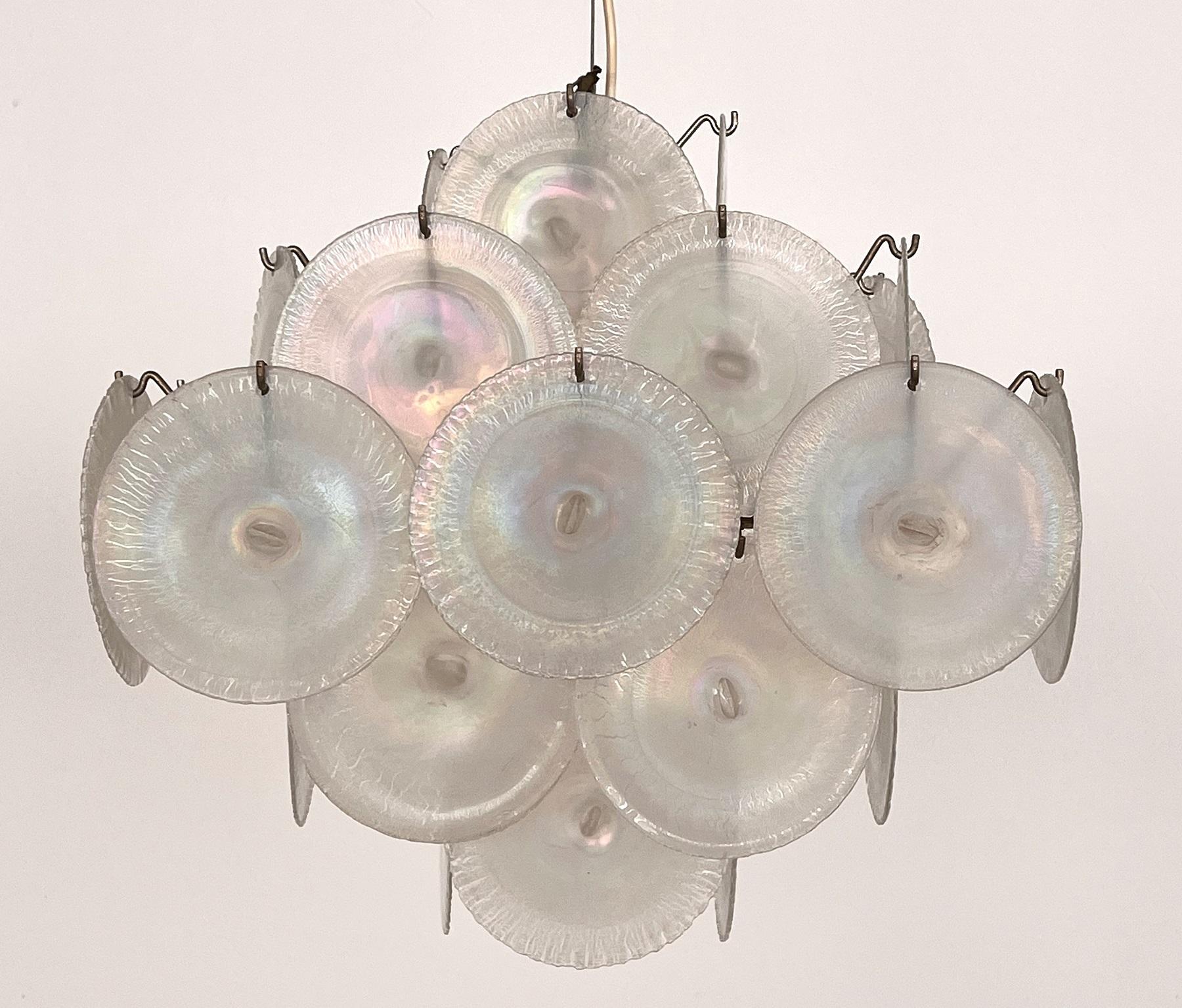 Lustre Mazzega Murano italien du milieu du siècle et en nickel, années 70 10