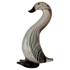 Verre d'art italien à oiseaux en verre de Murano datant du milieu du siècle dernier