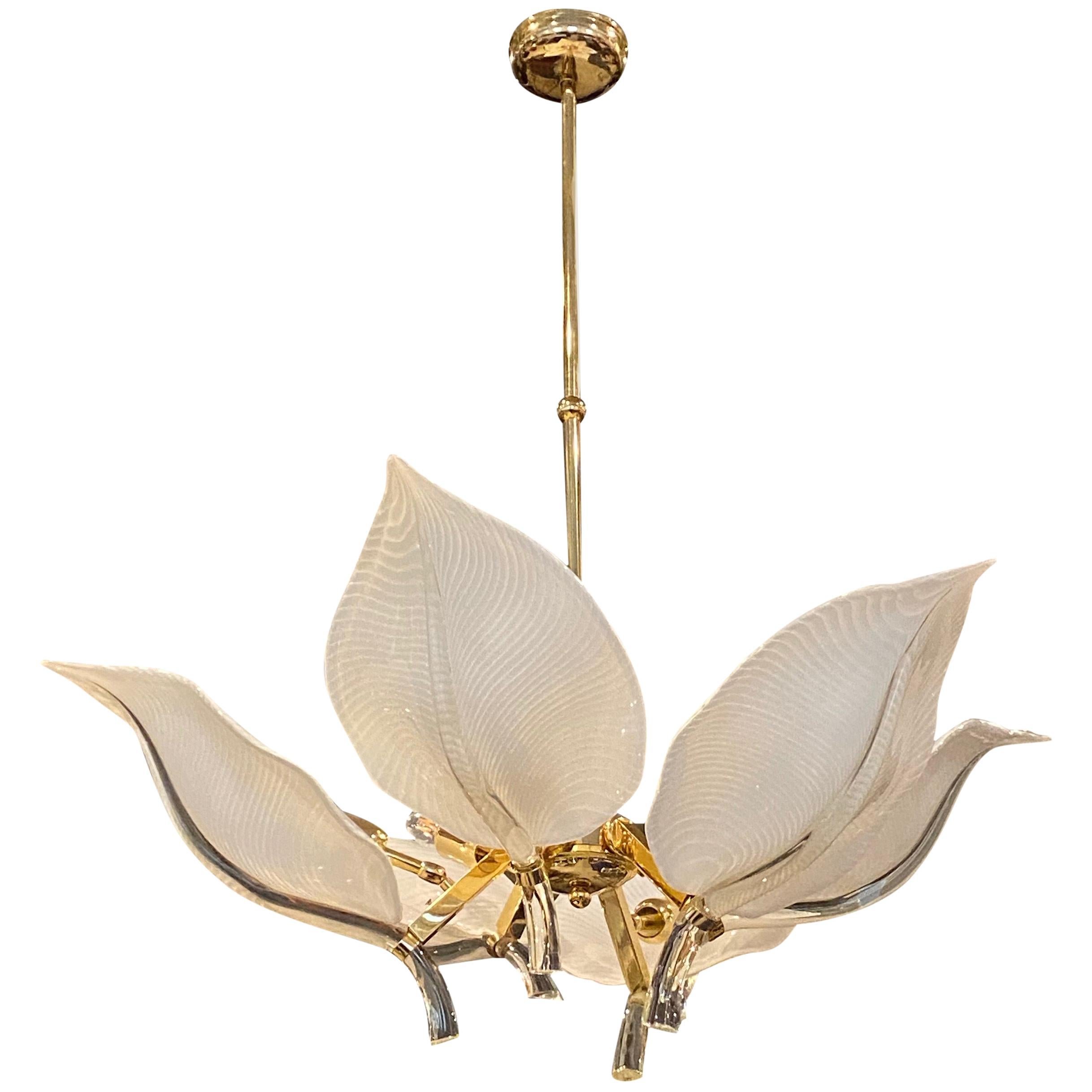 Italian Midcentury Murano Glass Chandelier by Franco Luce