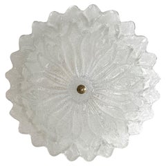 Lampe encastrée italienne du milieu du siècle dernier en verre de Murano avec verre bulbeux, 1990