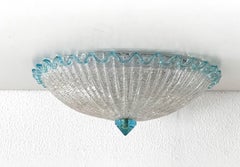 Lampe encastrée italienne du milieu du siècle dernier en verre de Murano, 1970