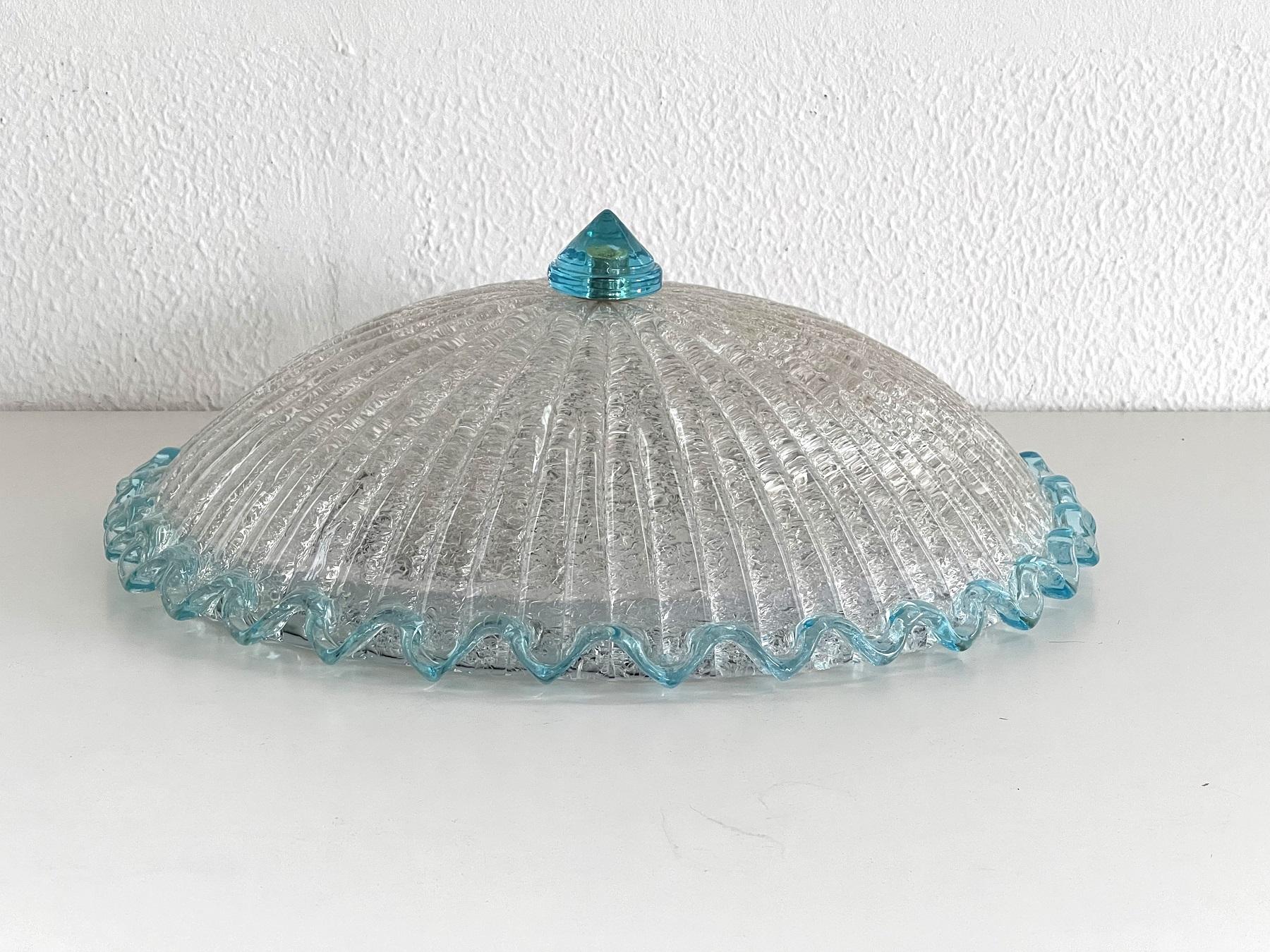Italienische Einbauleuchte aus Murano-Glas aus der Mitte des Jahrhunderts, 1970er Jahre (Moderne der Mitte des Jahrhunderts)
