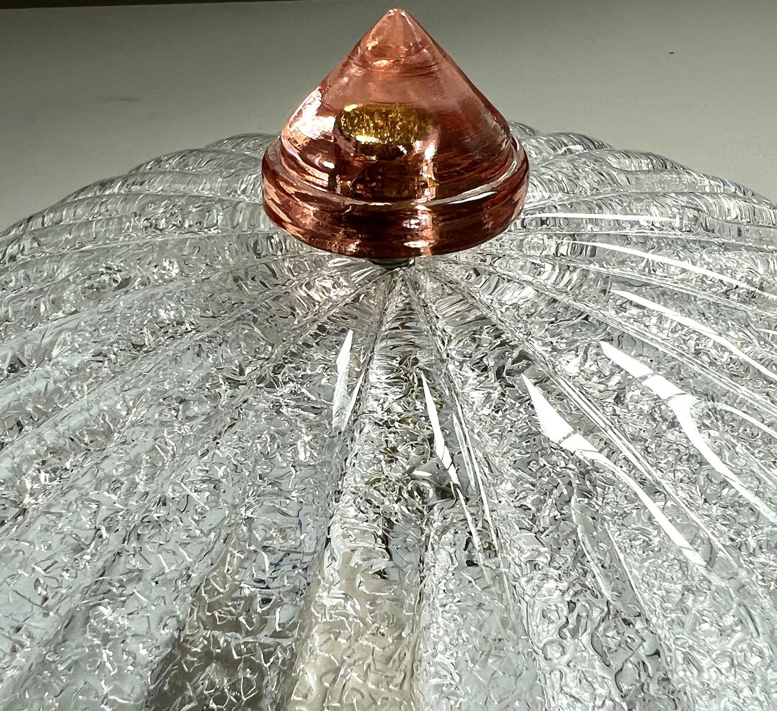 Italienische Einbauleuchte aus Murano-Glas aus der Mitte des Jahrhunderts, 1970er Jahre im Zustand „Gut“ in Morazzone, Varese