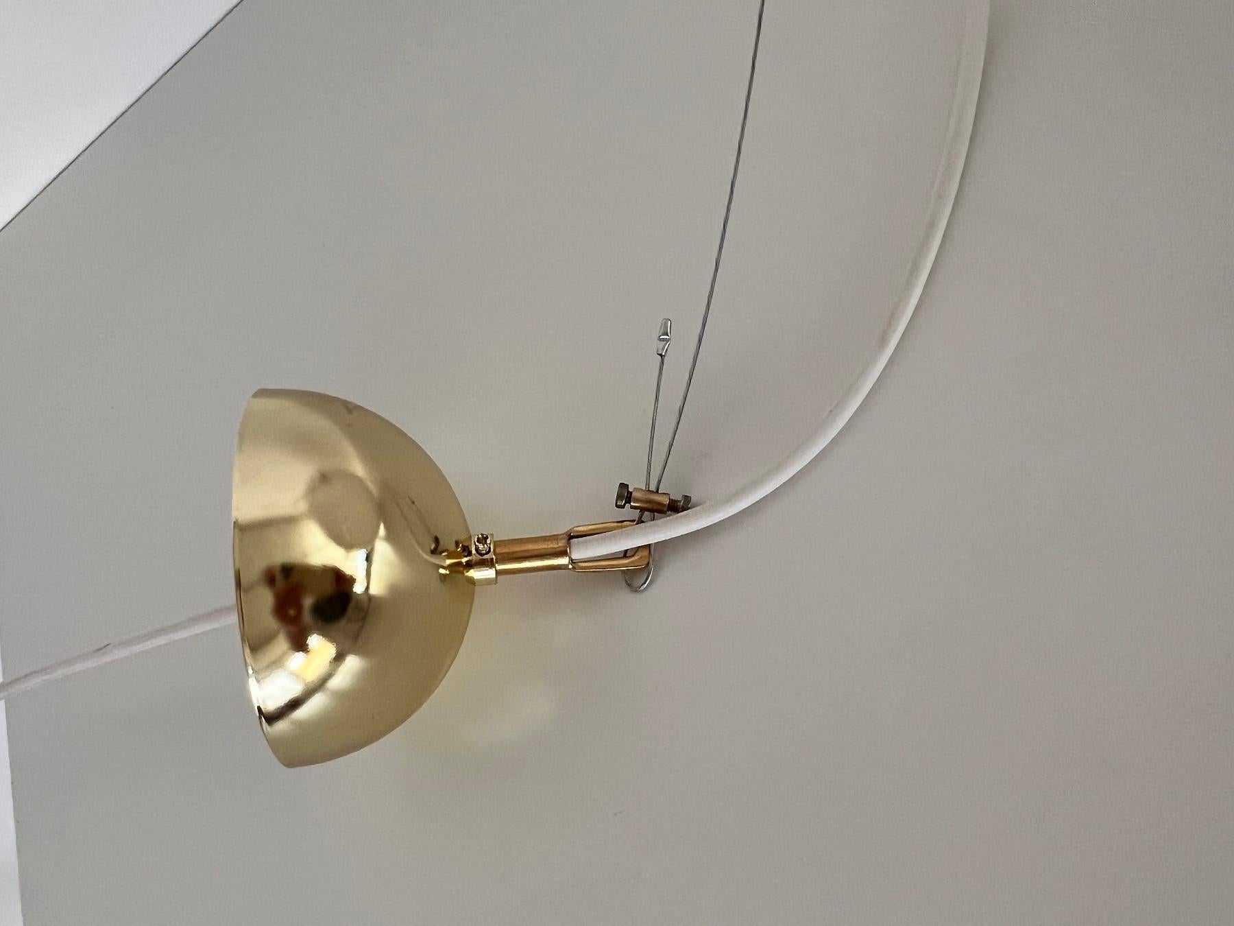 Italian Midcentury Murano Glass Globe Chandelier with Dots and Metal Details 7