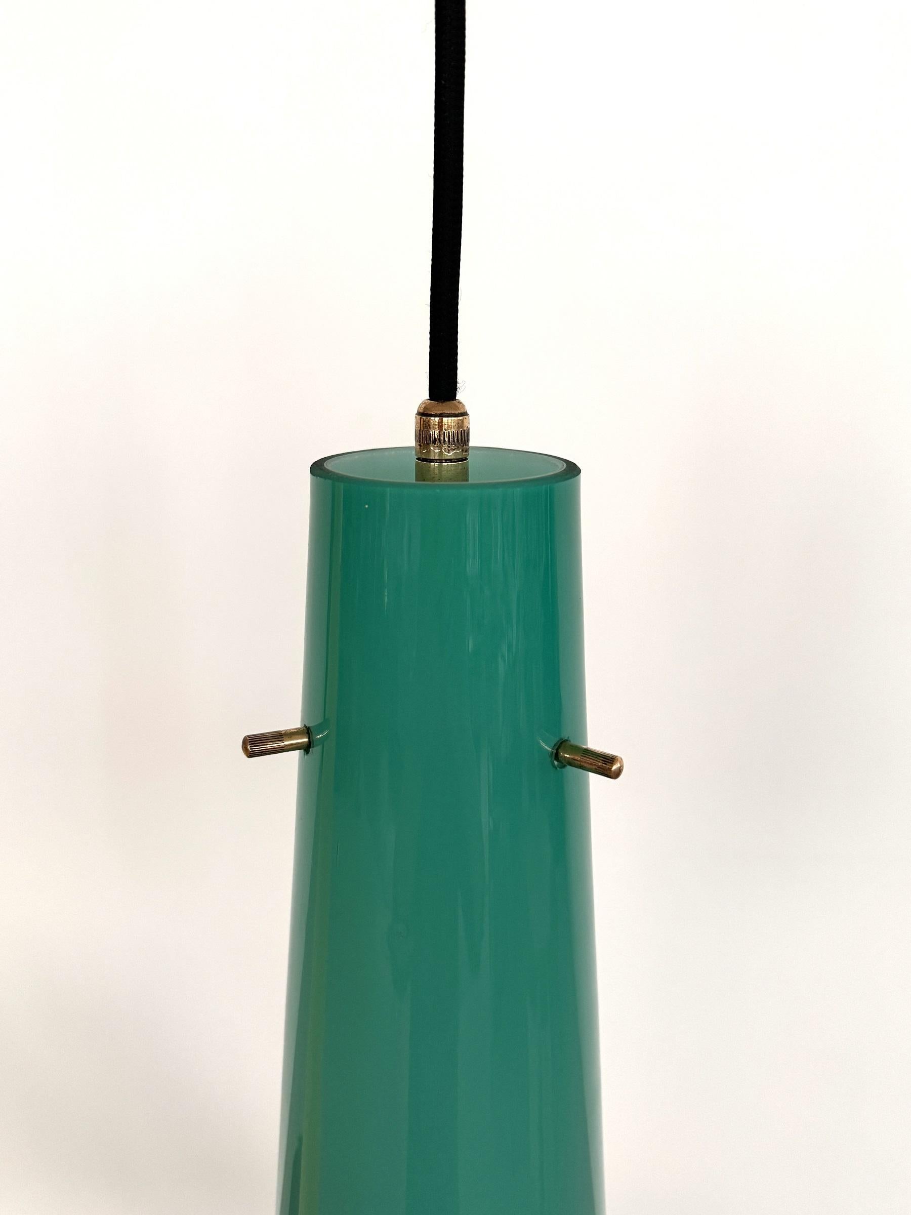 Vetro di Murano Ciondoli in vetro di Murano del Medioevo in verde e giallo di Vistosi, anni '70 in vendita