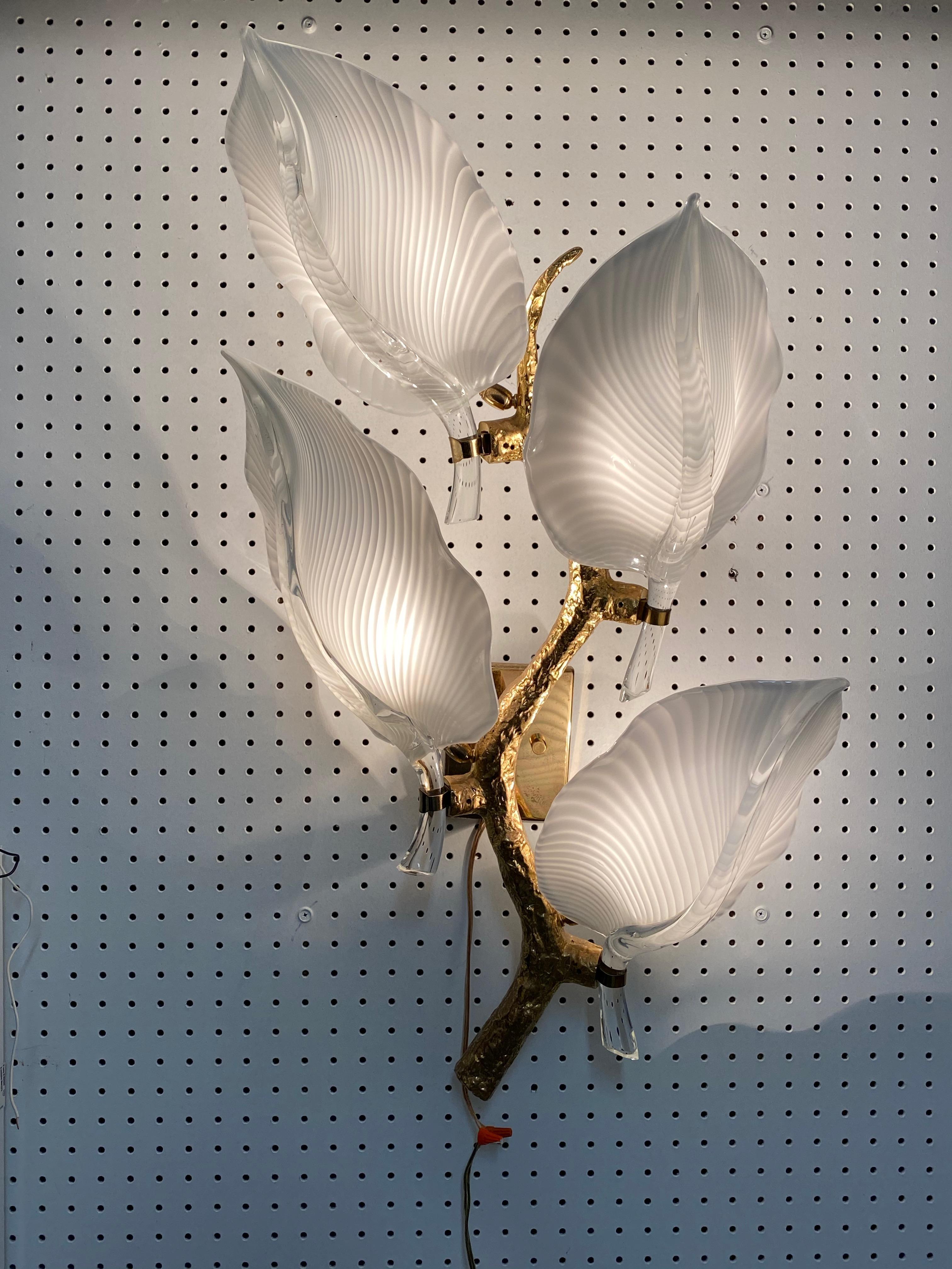 Italian Midcentury Murano Glass Sconce by Franco Luce For Sale 3