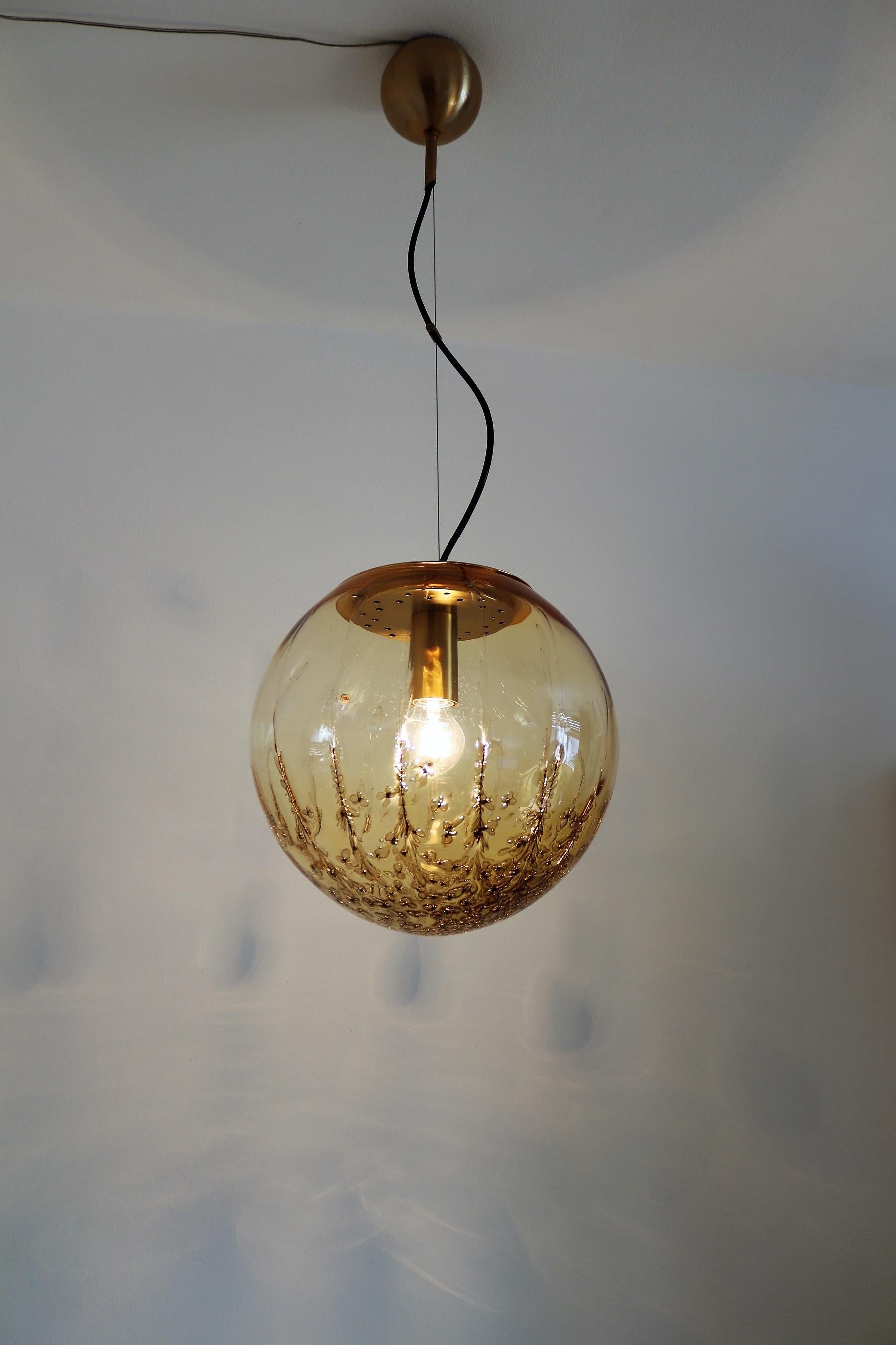 Italian Midcentury Murano Glass Sphere Pendant Lamp by La Murrina, 1970s 6