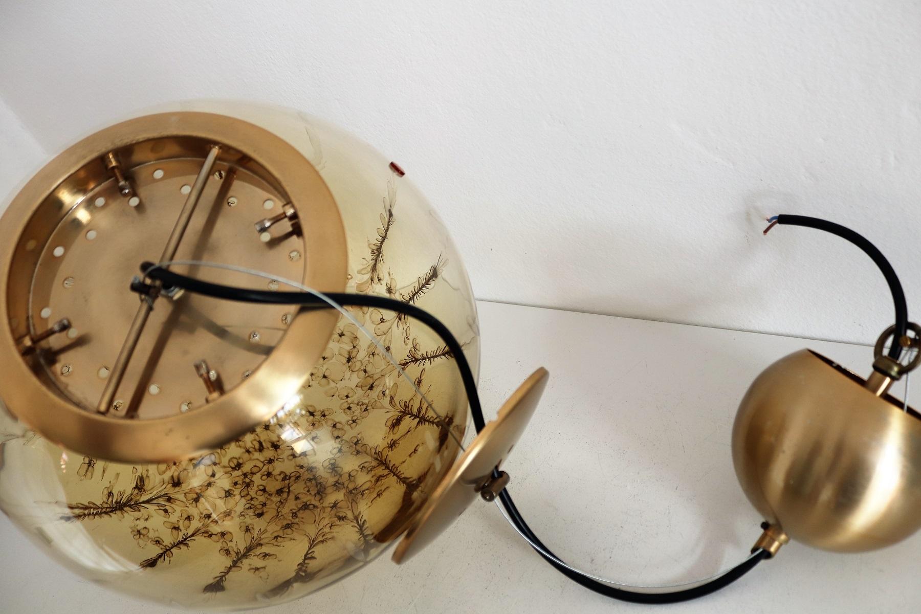 Italian Midcentury Murano Glass Sphere Pendant Lamp by La Murrina, 1970s 7