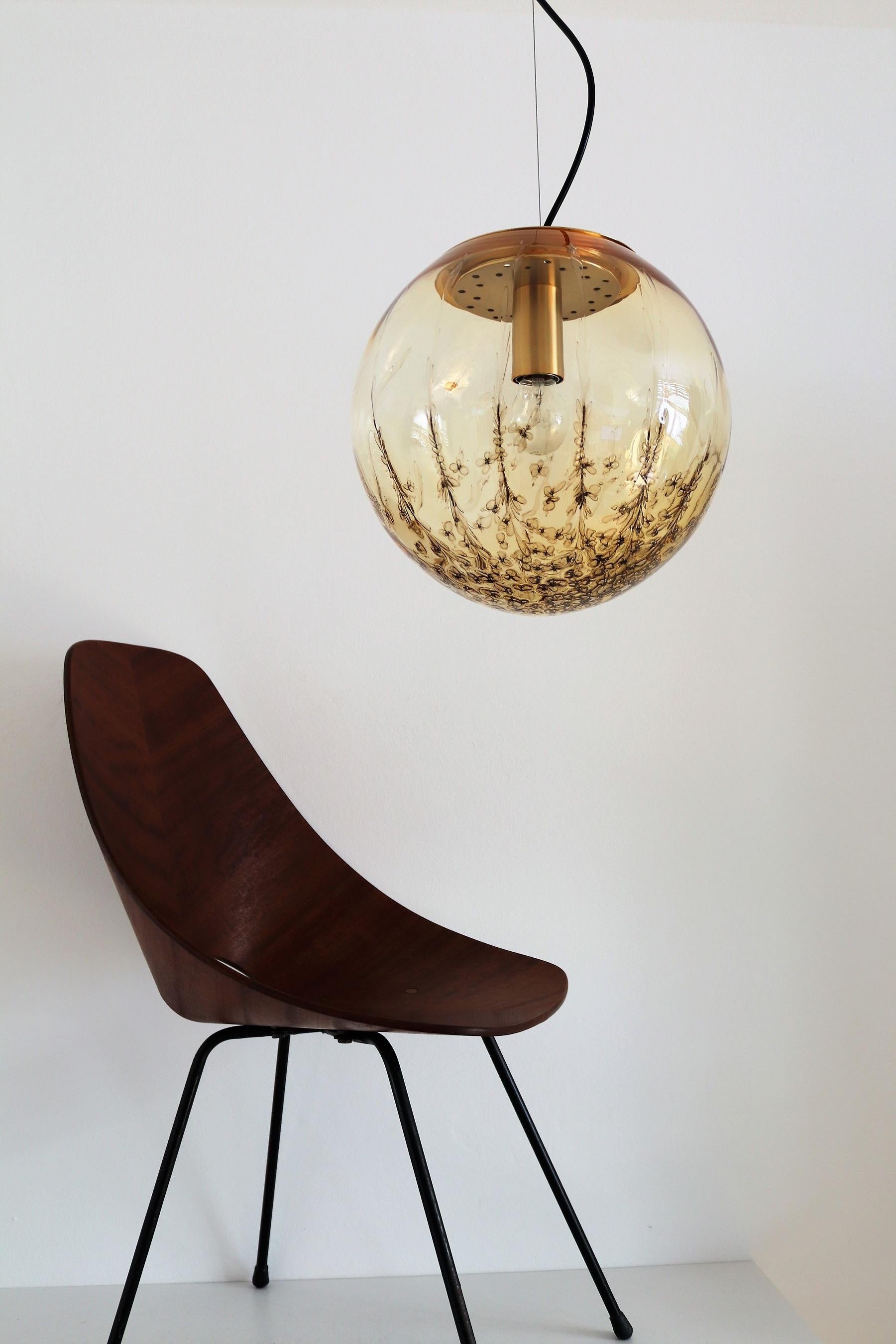 Mid-Century Modern Italian Midcentury Murano Glass Sphere Pendant Lamp by La Murrina, 1970s