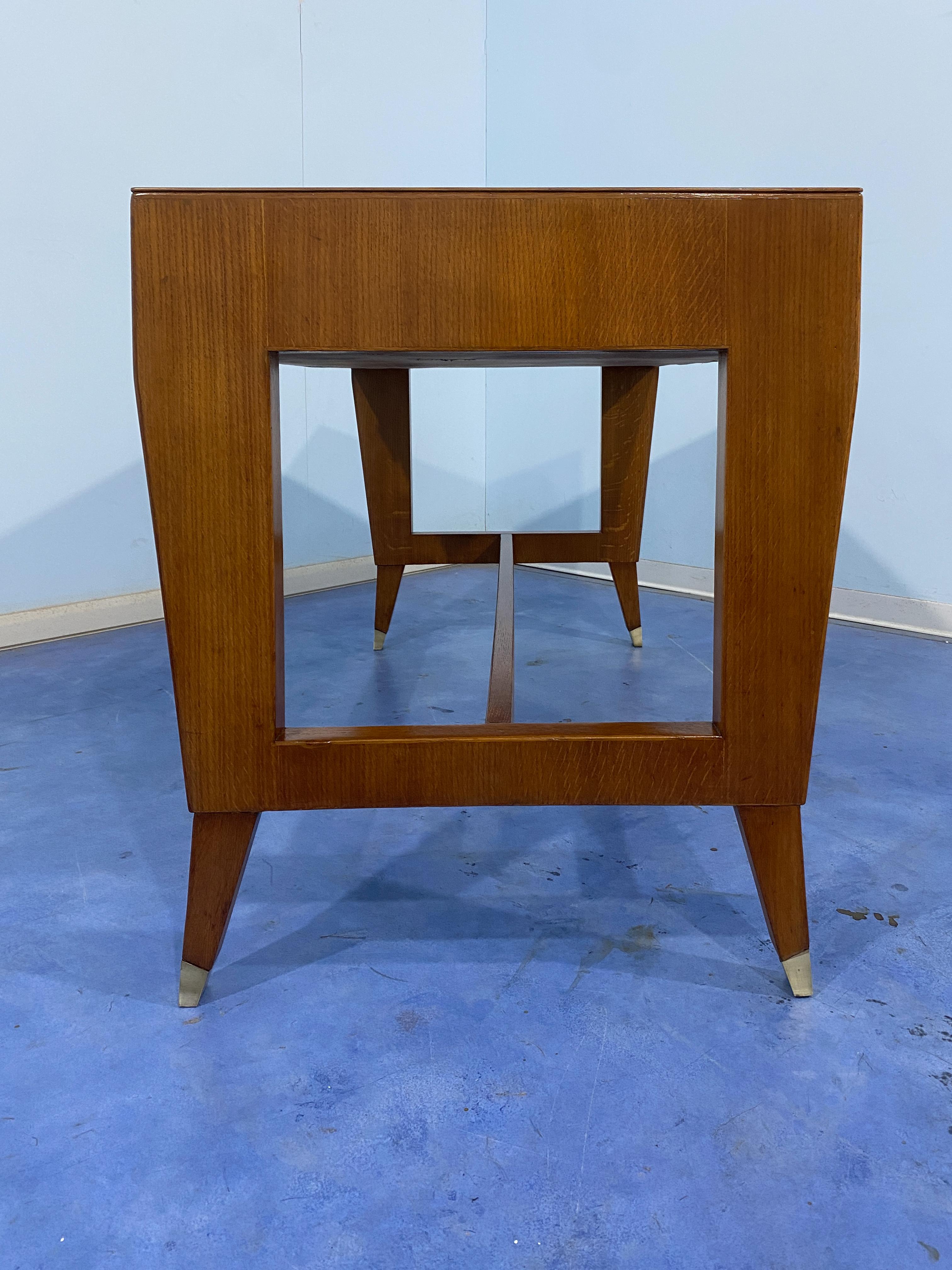 Italian Midcentury Oak Executive Desk Designed by Gio' Ponti in 1950 for BNL 8