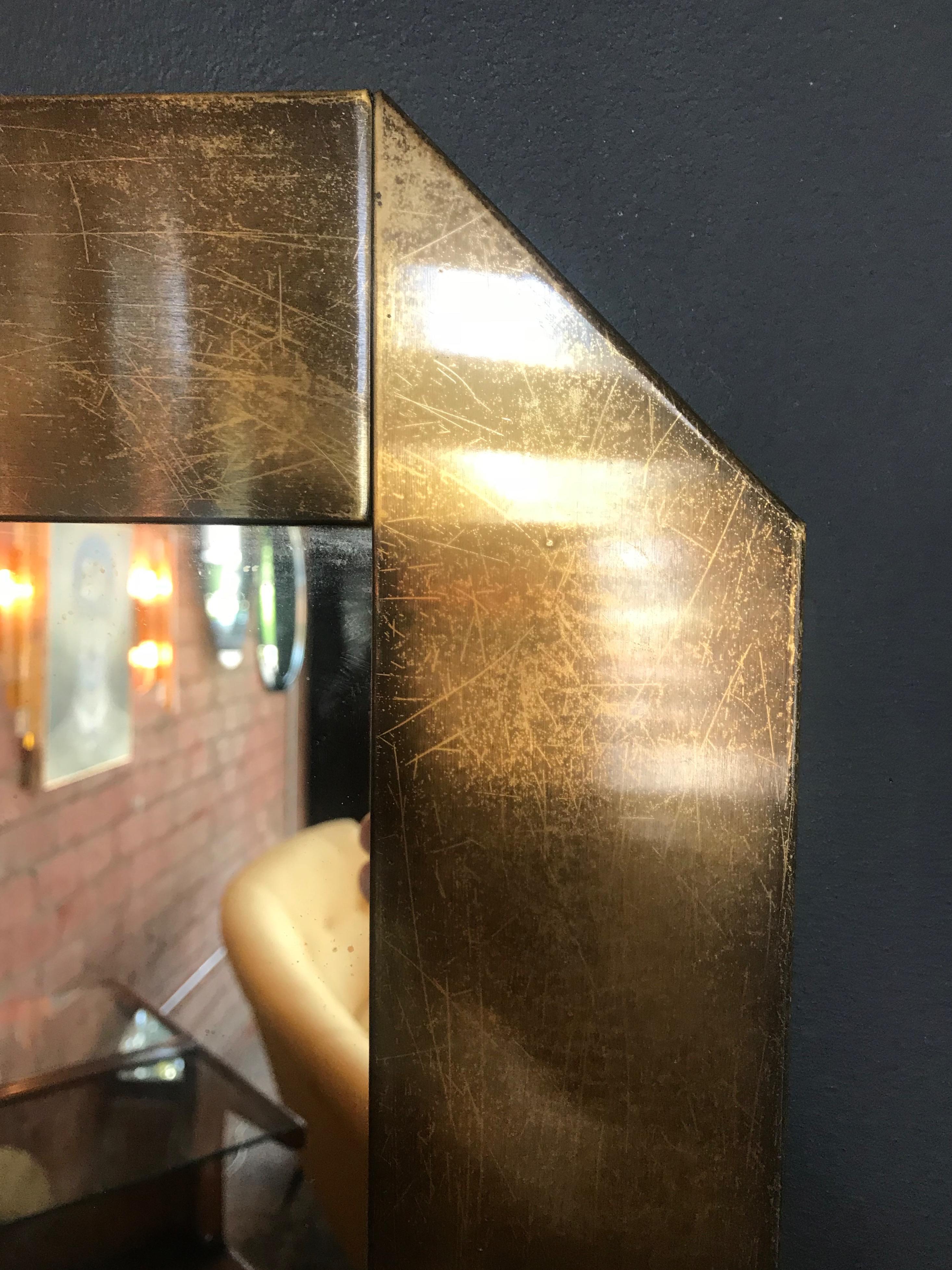 bronze framed mirror