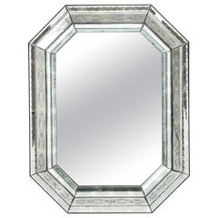 Italian, Midcentury, Octagonal Venetian Mirror