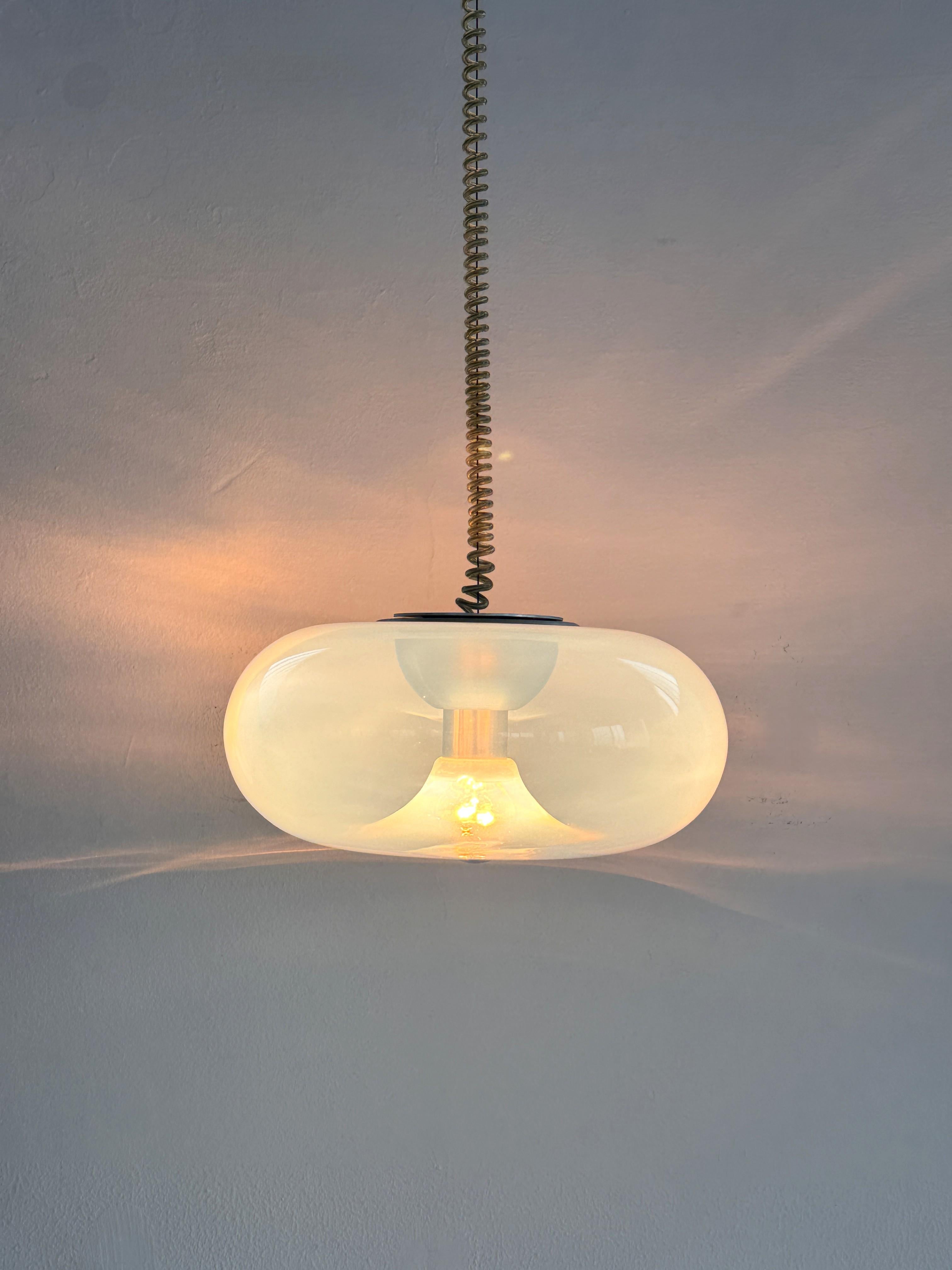 Lampe suspendue en opaline MEDUSA par Carlo Nason pour Leucos, 1970 en vente 8