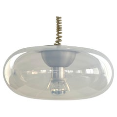 Italian Midcentury Opaline Pendant Light MEDUSA by Carlo Nason for Leucos, 1970s