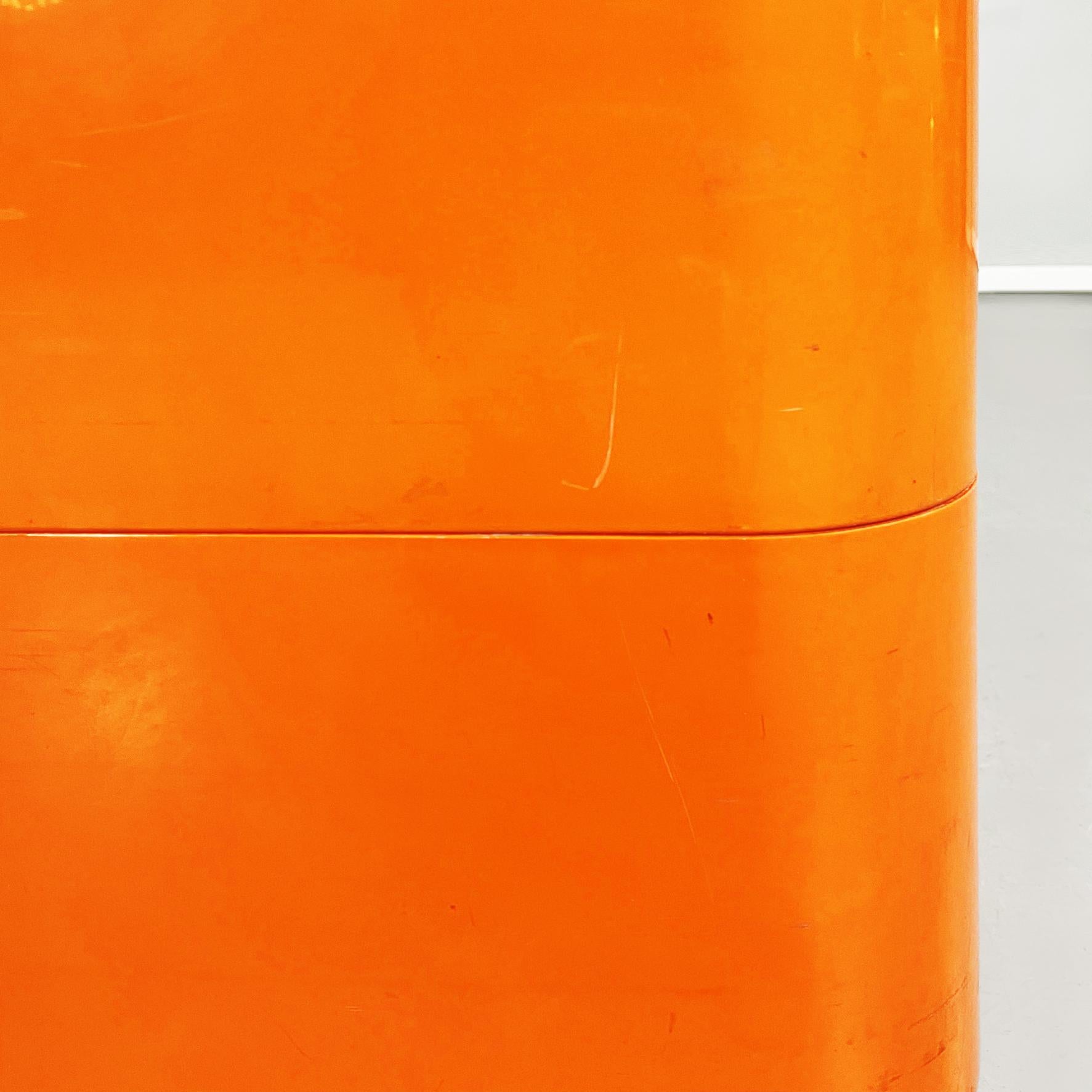 Italian Midcentury Orange Plastic Chest of Drawers by Castelli for Kartell, 1970 5