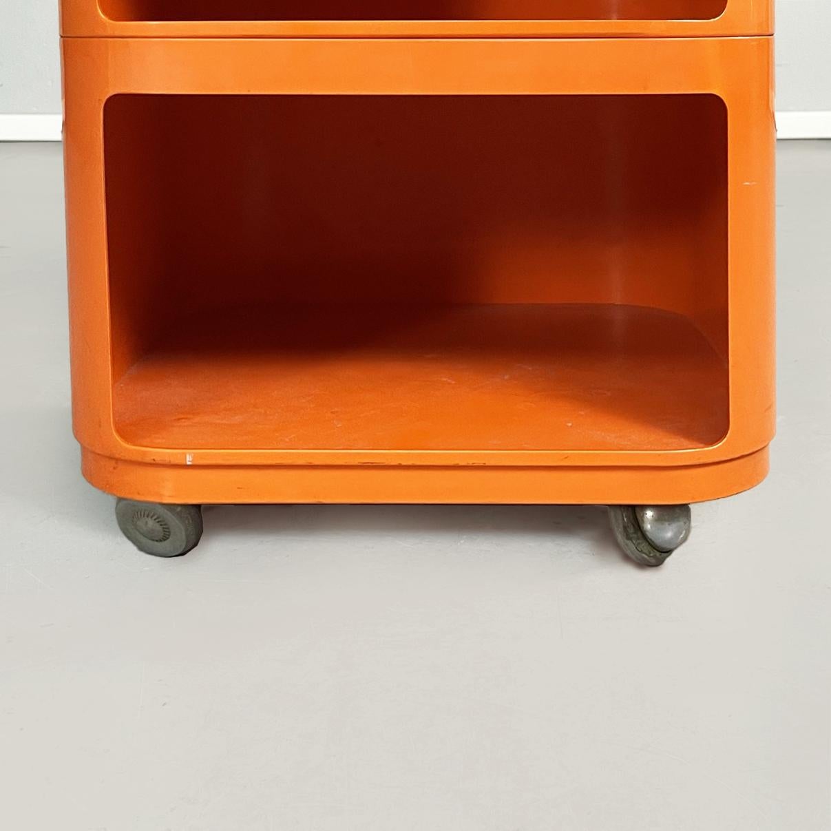 Italian Midcentury Orange Plastic Chest of Drawers by Castelli for Kartell, 1970 6