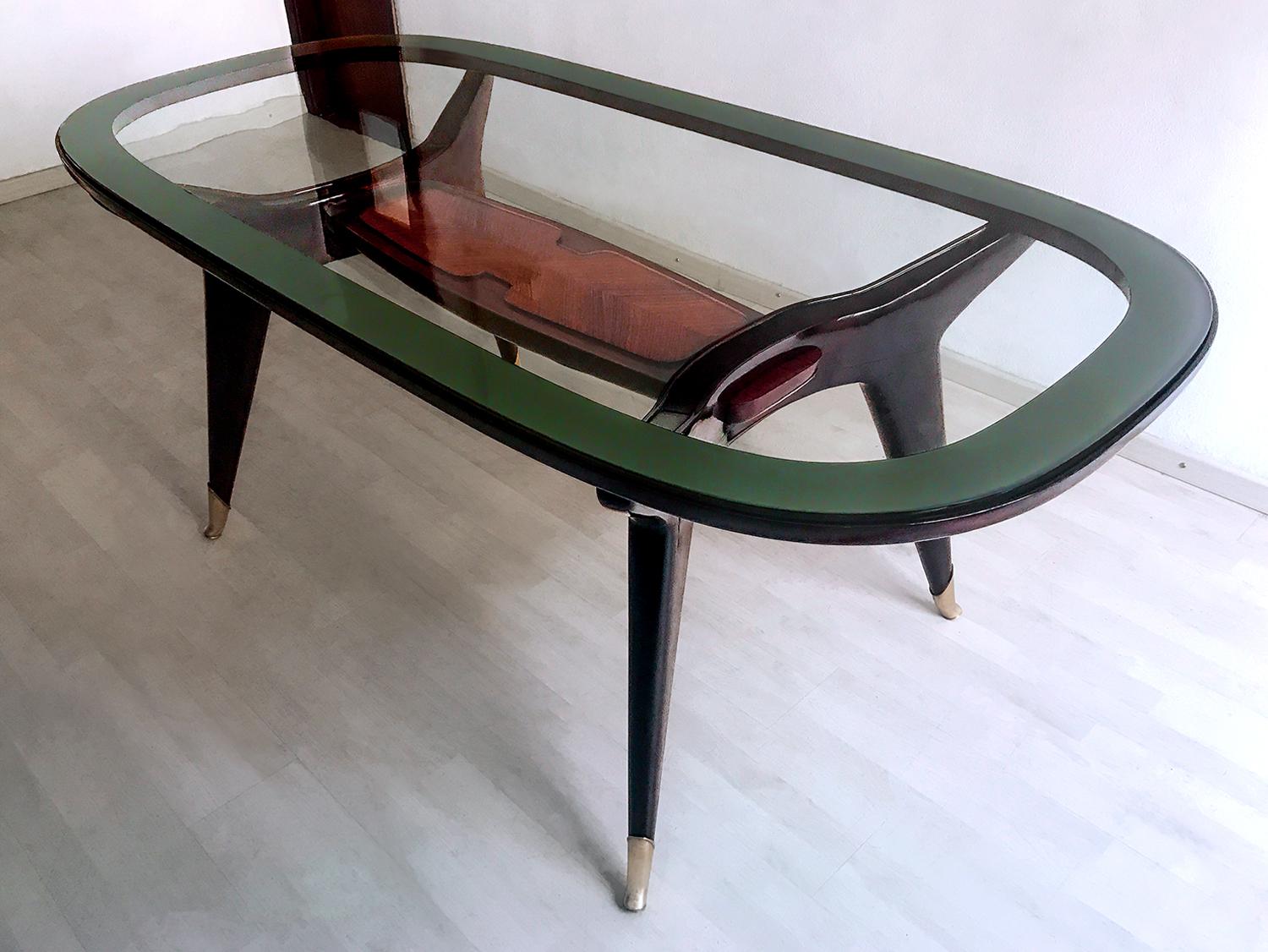 Mid-Century Modern Italian Midcentury Oval Dining Table by Vittorio Dassi, 1950s