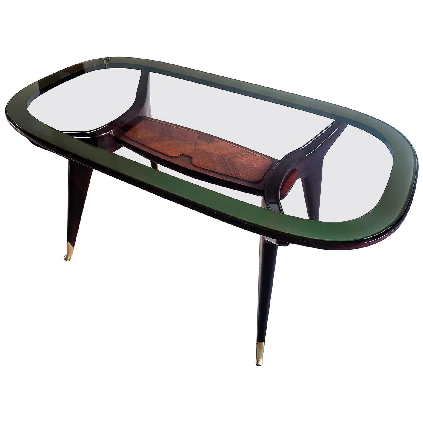Italian Midcentury Oval Dining Table by Vittorio Dassi, 1950s