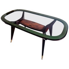 Vintage Italian Midcentury Oval Dining Table by Vittorio Dassi, 1950s