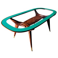 Italian Mid-Century Oval Dining Table by Vittorio Dassi, 1950s