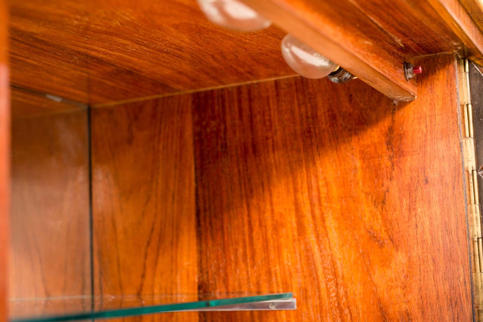 Wood Italian Midcentury Oval Shaped Rare Bar Cabinet or Sideboard by Pierluigi Colli