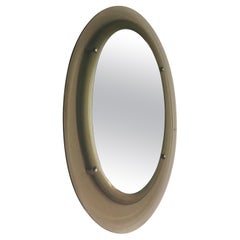 Italian Midcentury Ovoid Gray Glass Mirror, Attr. Max Ingrand for Fontana Arte