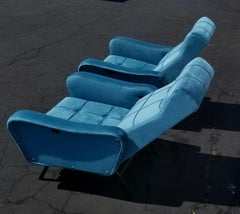 Italian Midcentury pair of Reclining Chairs