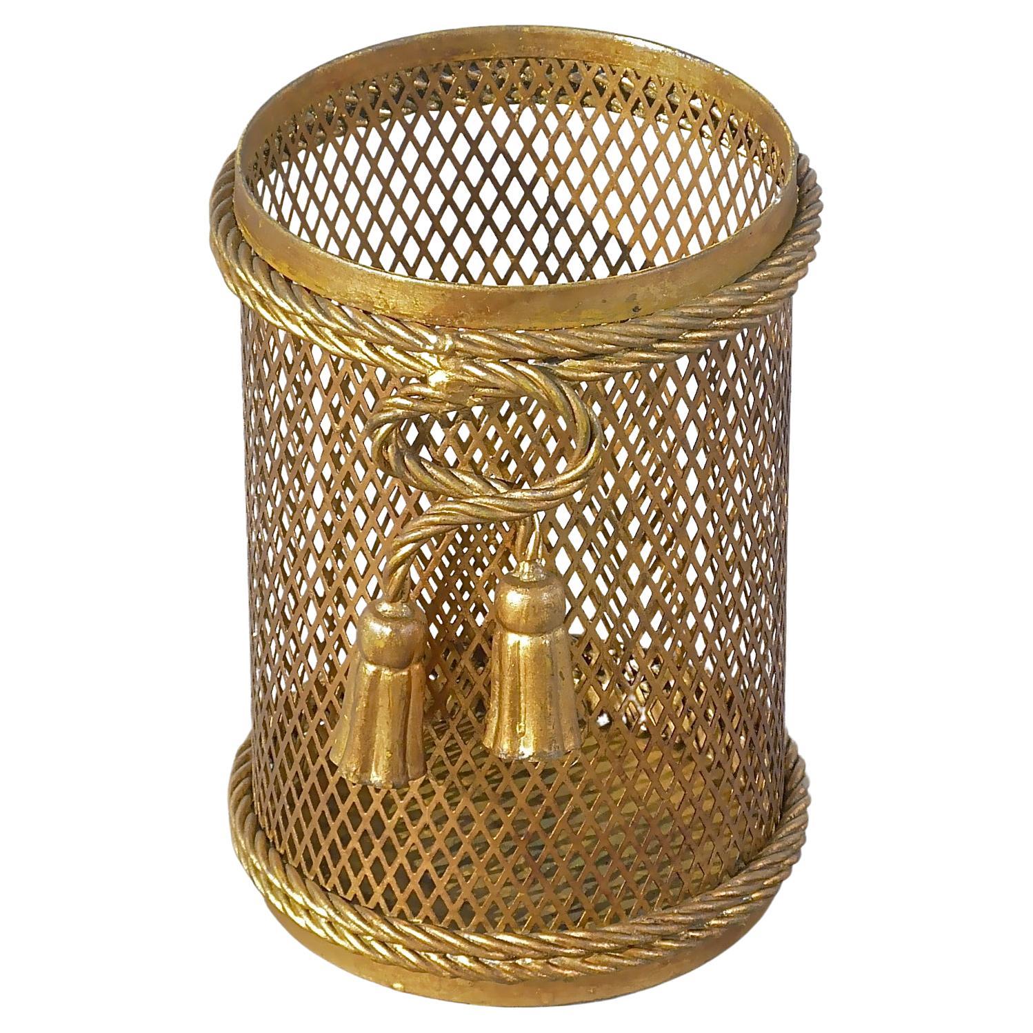 Paper waste basket Birds 1950s France For Sale at 1stDibs