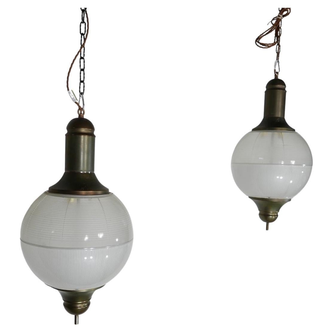 Lampe à suspension italienne du milieu du siècle dernier, unique en son genre