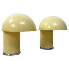 Lámparas de mesa Leila de plástico italiano de mediados de siglo v. Panton & M. Siard, Longato, 1968