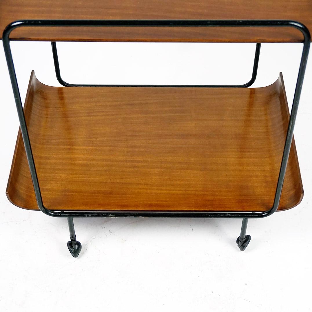 Mid-20th Century Italian Midcentury Plywood Serving Trolley by Campo and Graffi for Stilcasa For Sale