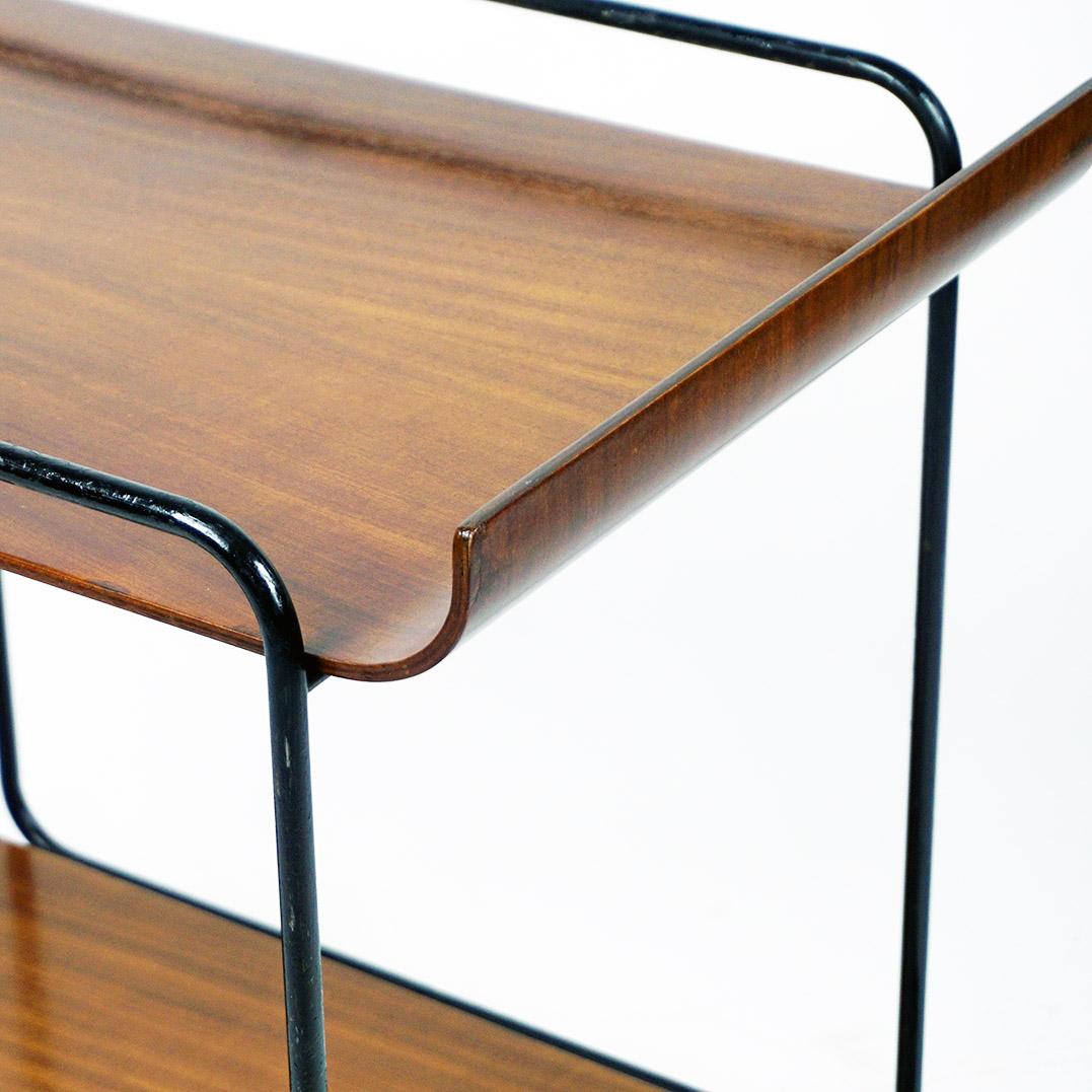 Italian Midcentury Plywood Serving Trolley by Campo and Graffi for Stilcasa 2
