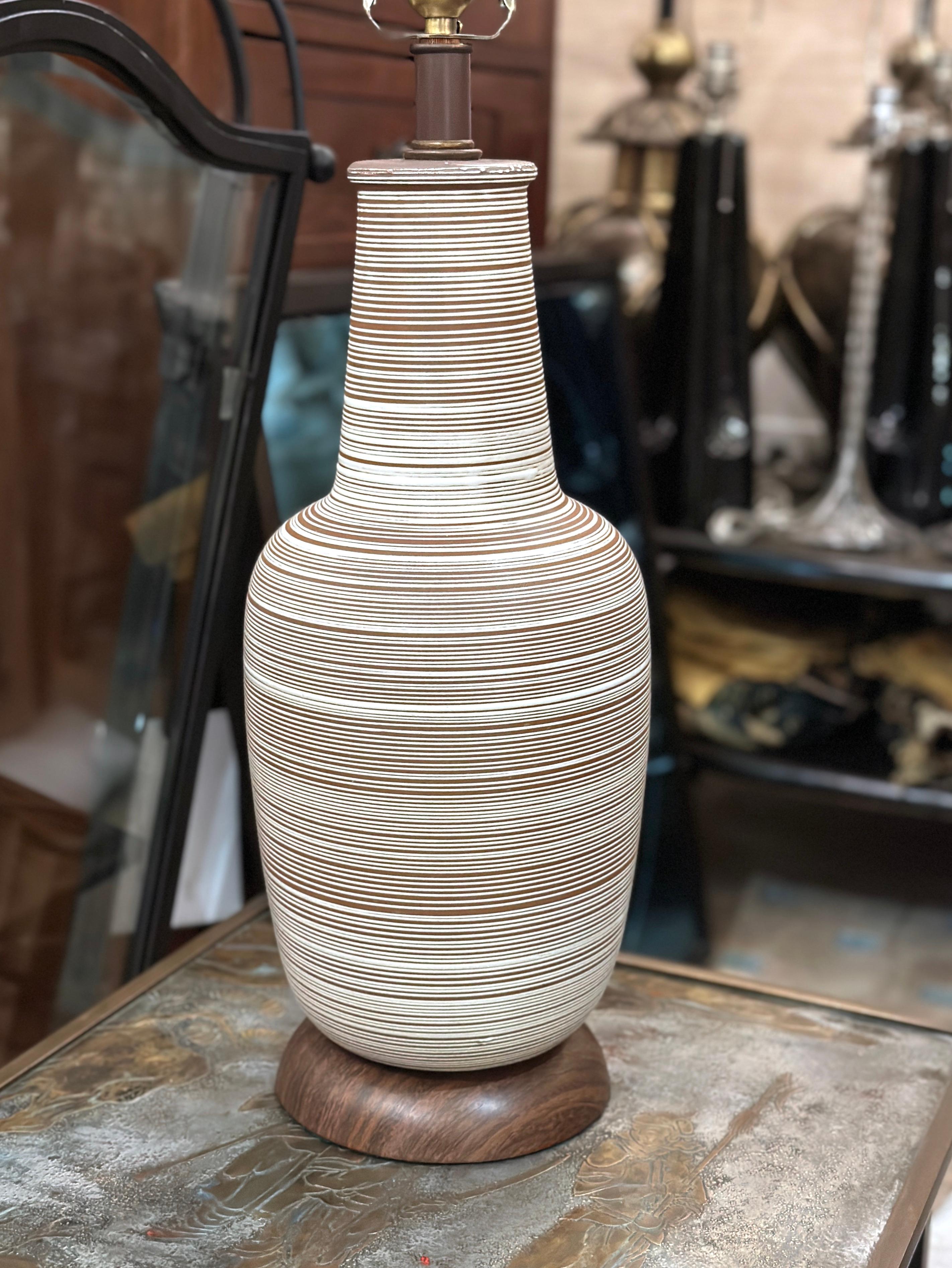 Italian Midcentury Porcelain Lamp For Sale 1