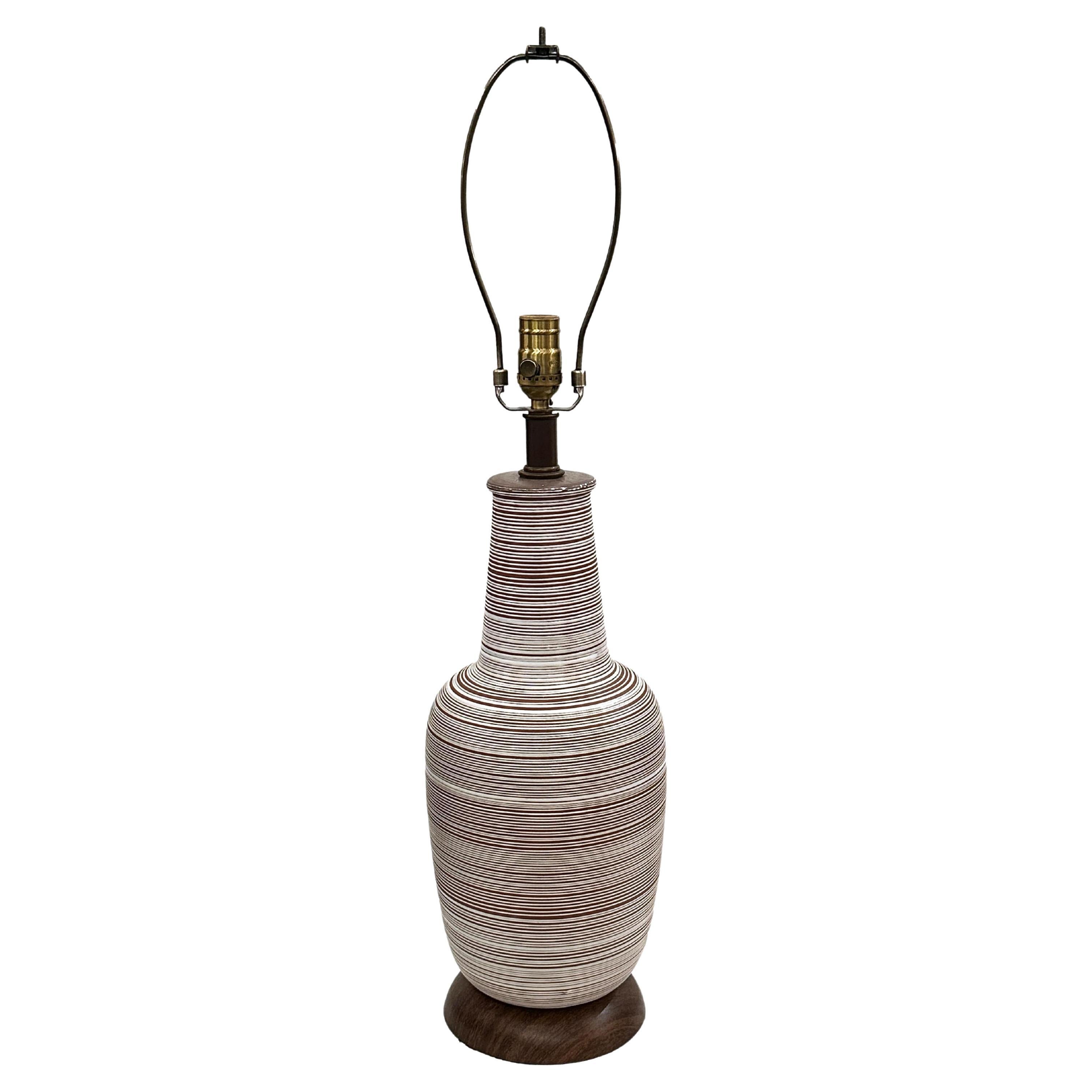 Italian Midcentury Porcelain Lamp
