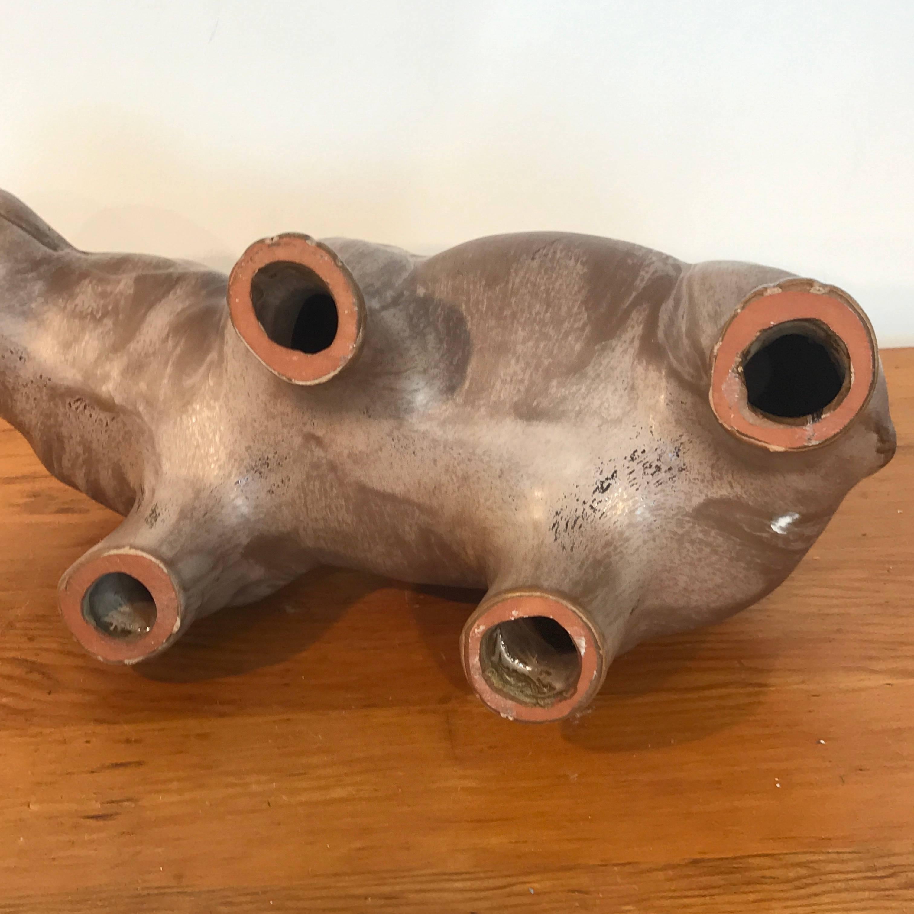 Italian Midcentury Pottery Hippo 1