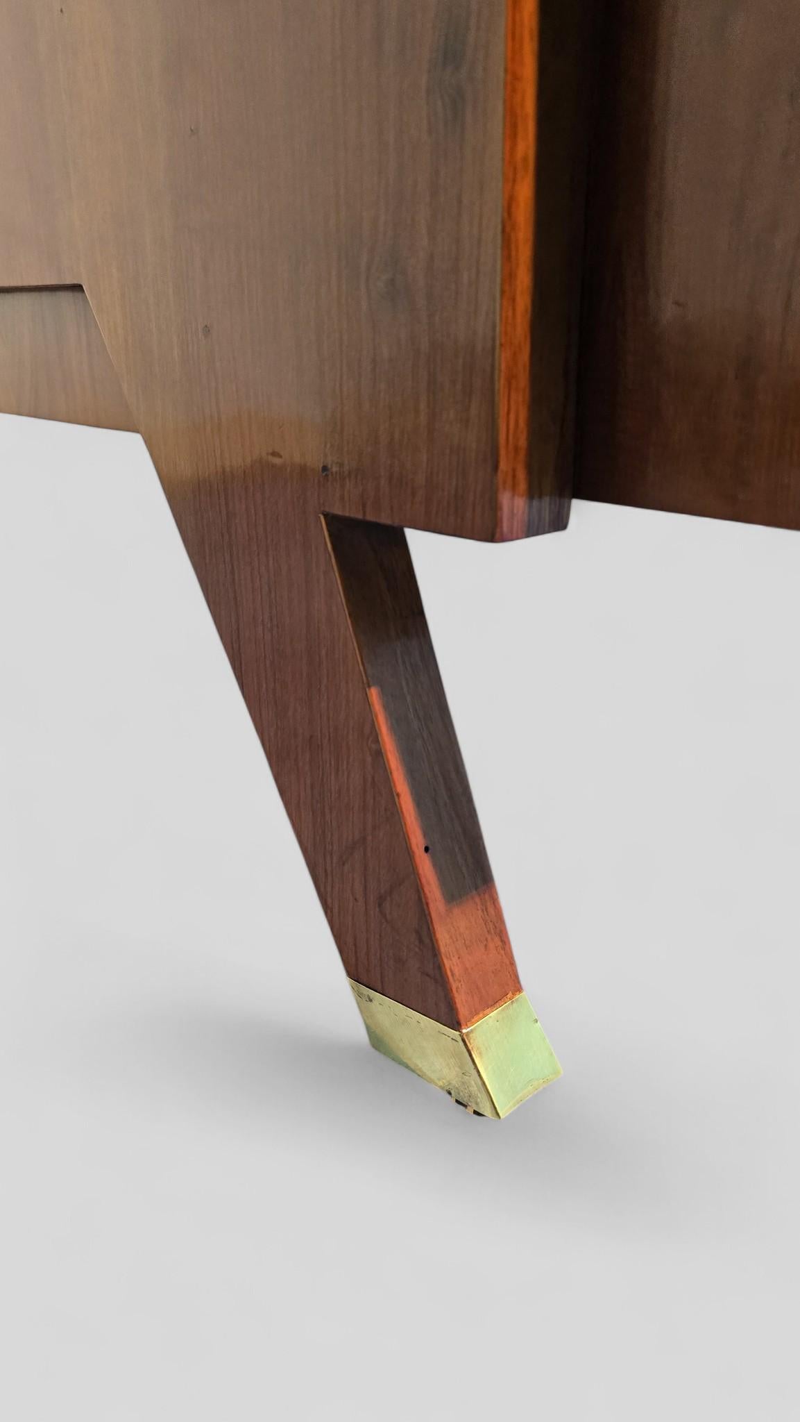 Italian Midcentury Presidential Executive Table Desk designed by Vittorio Dassi in vendita 2