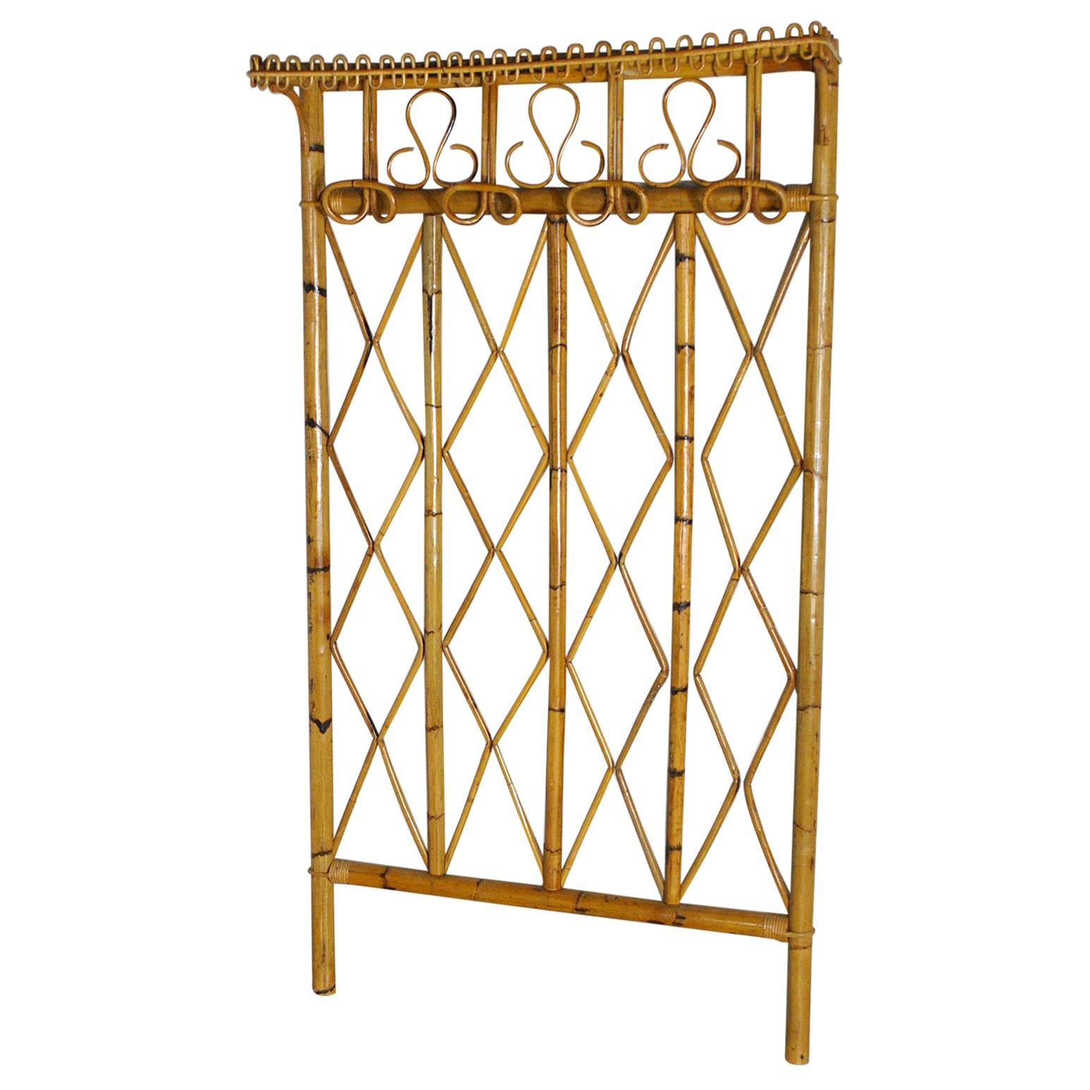 Rattan Wall Coat Rack at 1stDibs rattan coat rack