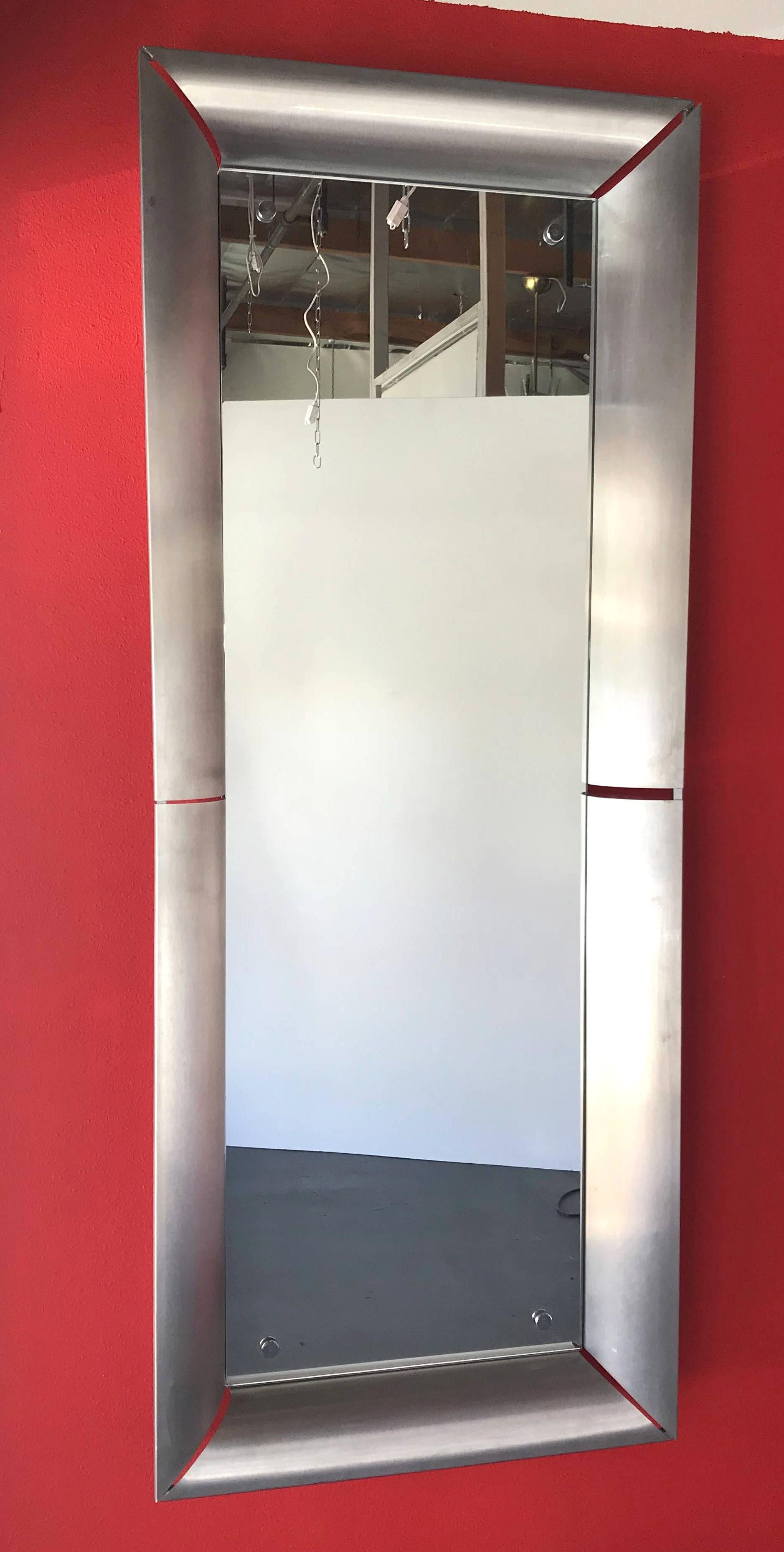 Italian vintage space age mirrors with brushed stainless steel / Made in Italy circa 1970's
Height: 71 inches / Width: 28 inches / Depth: 5 inches
2 in stock in Palm Springs currently ON FINAL CLEARANCE SALE for $1,249 each !!!
Order Reference