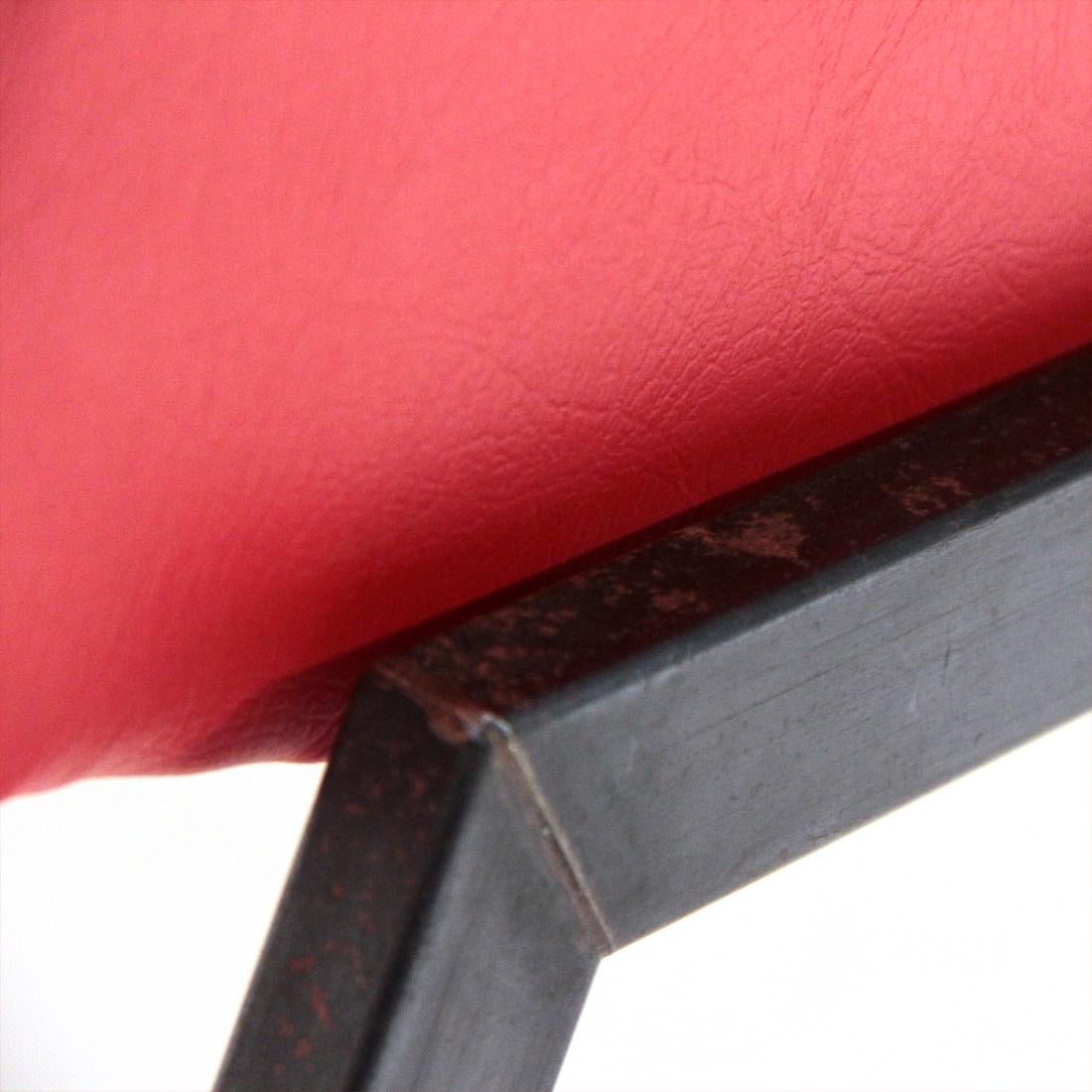 Italian Midcentury Red Armchair, 1950s 5