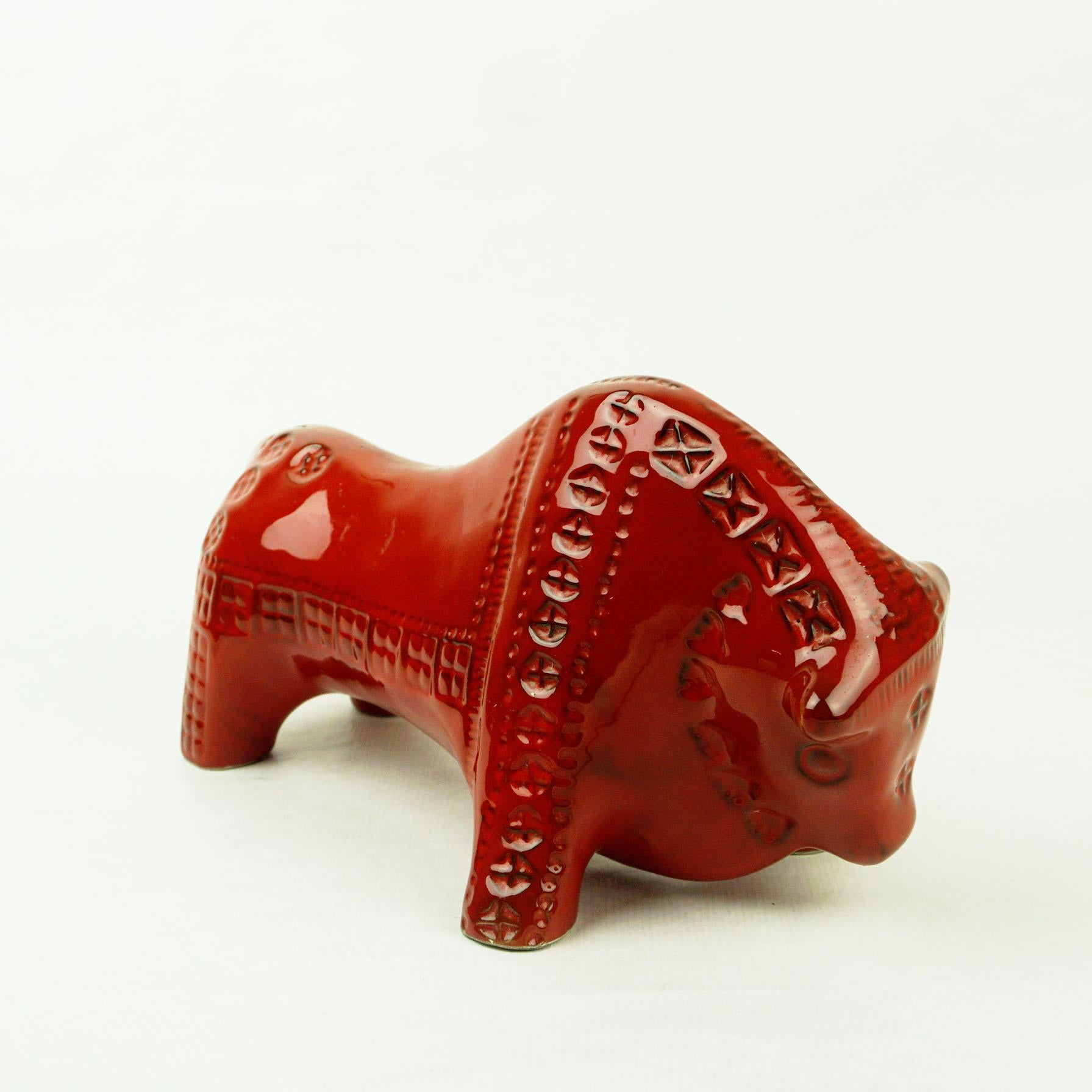 vintage ceramic red bull