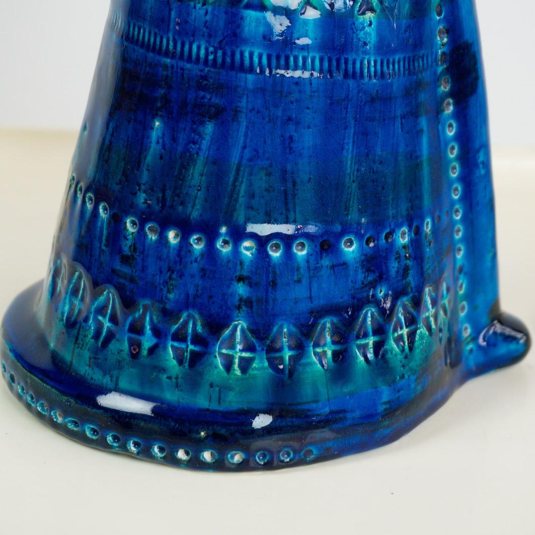 Gato de cerámica italiano de mediados de siglo Rimini Blu de Aldo Londi para Bitossi en venta 2