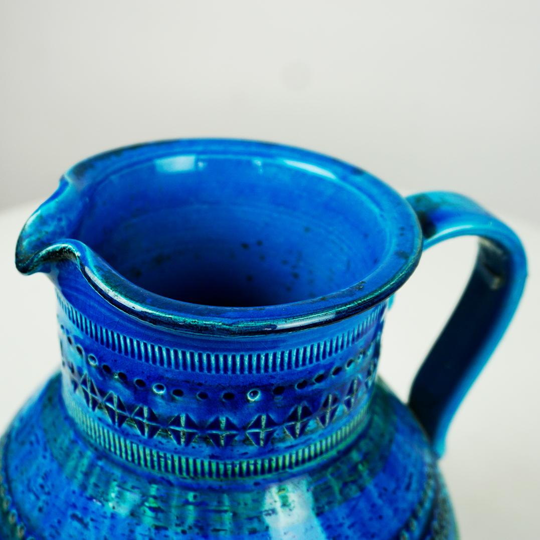 Italiano Italian Midcentury Rimini Blu Ceramic Jar by Aldo Londi for Bitossi in vendita